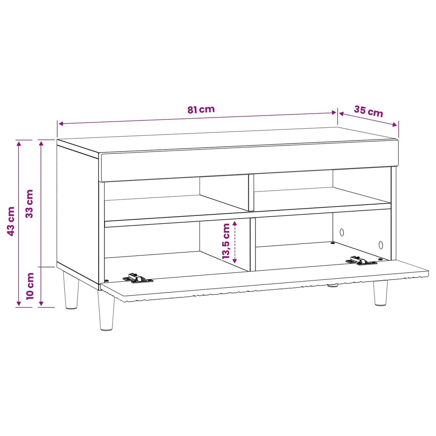 LED TV Cabinet Artisan Oak Engineered Wood