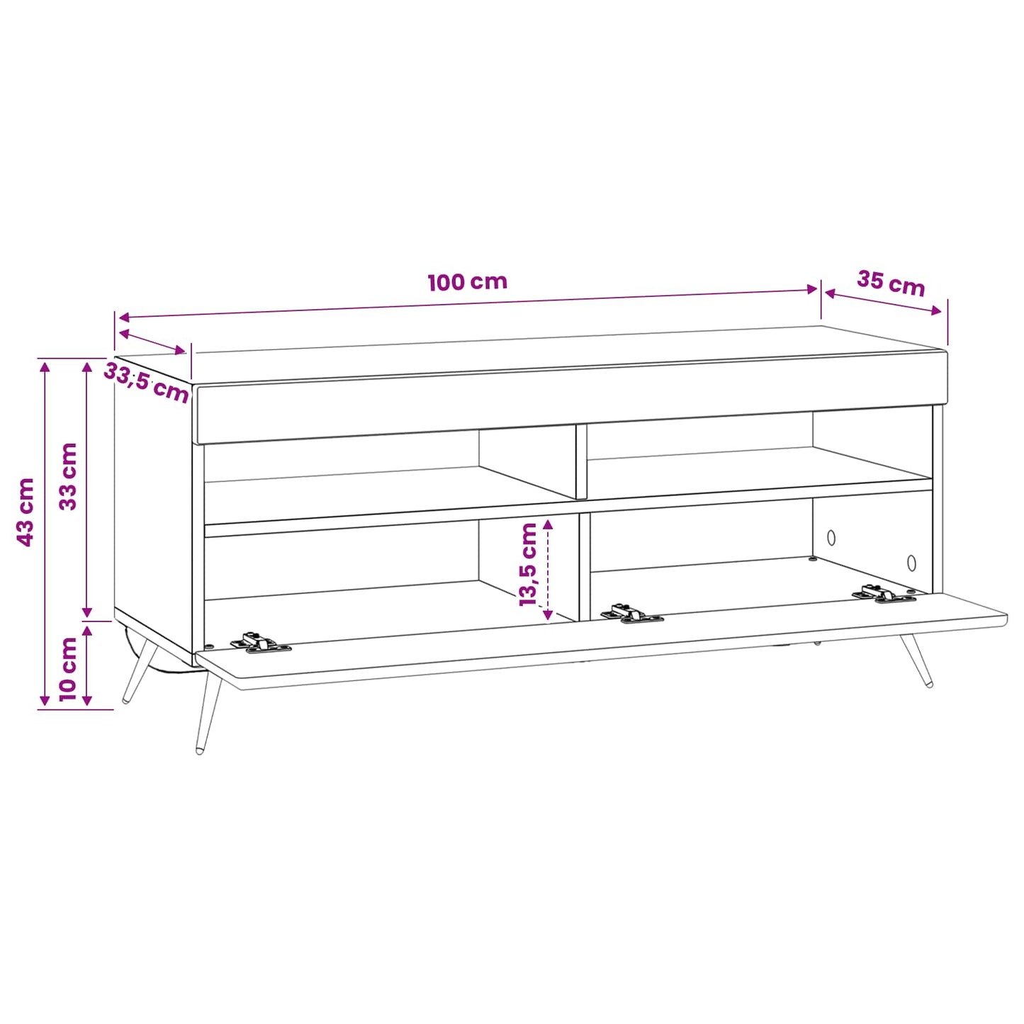 LED TV Cabinet Grey Sonoma Engineered Wood