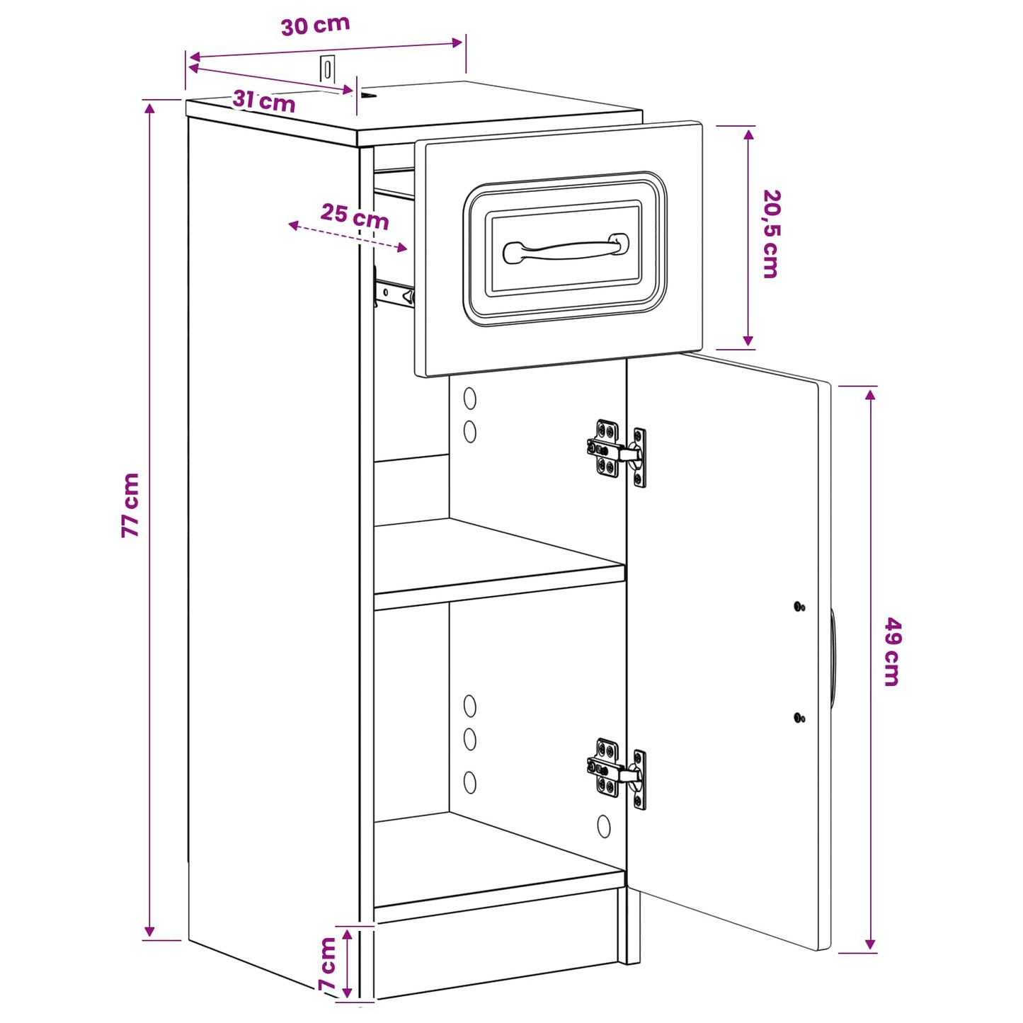 Bathroom Storage Cainet UTRECHT High Gloss White
