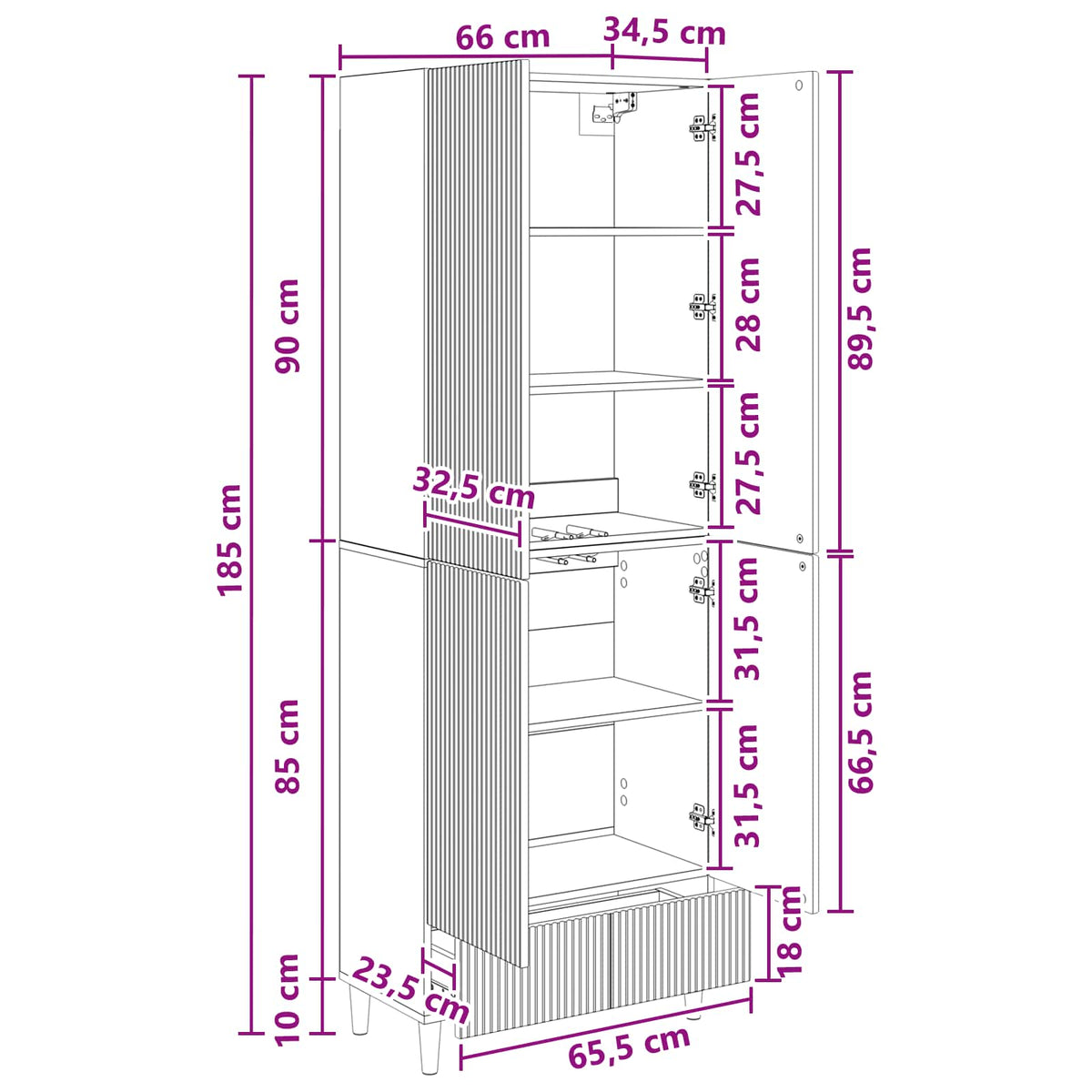 Cabinet Set 2 pcs Artisan Oak Engineered Wood