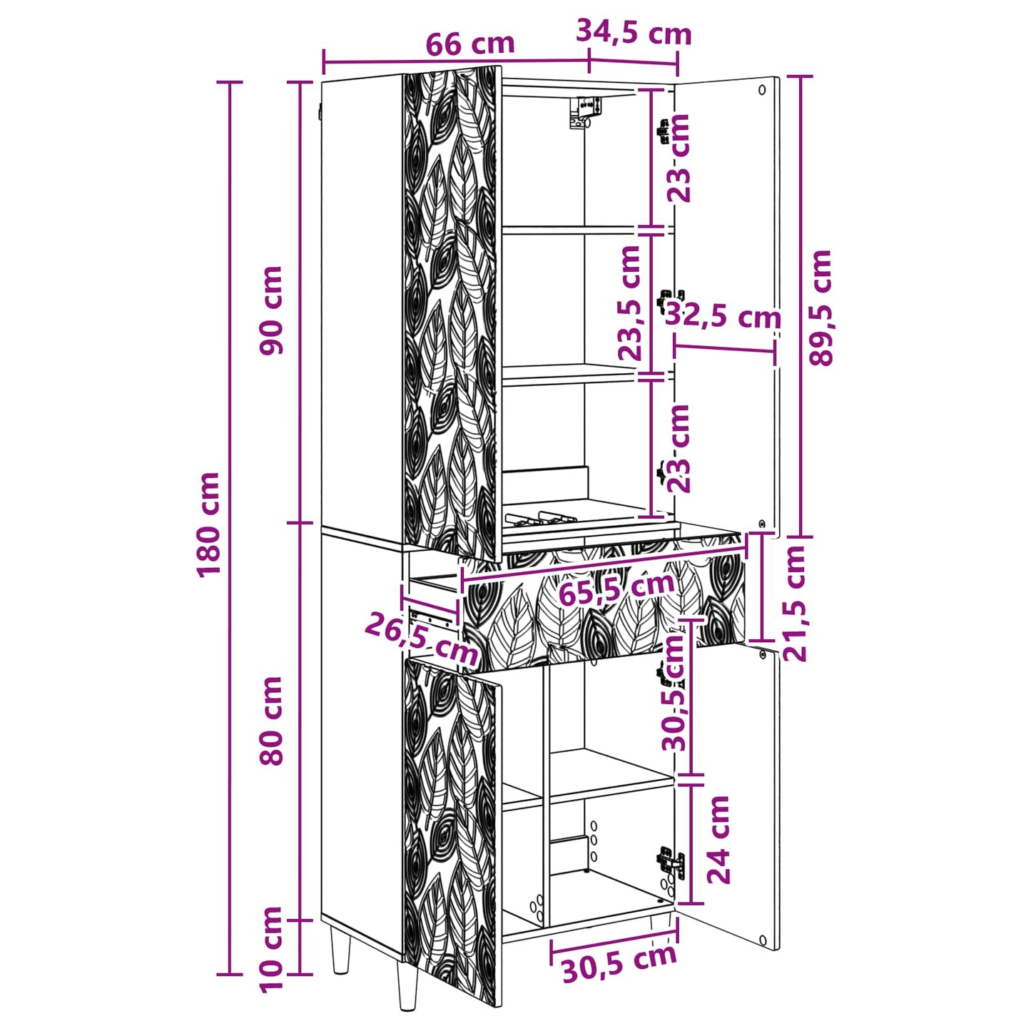 Cabinet Set 2 pcs Engineered Wood
