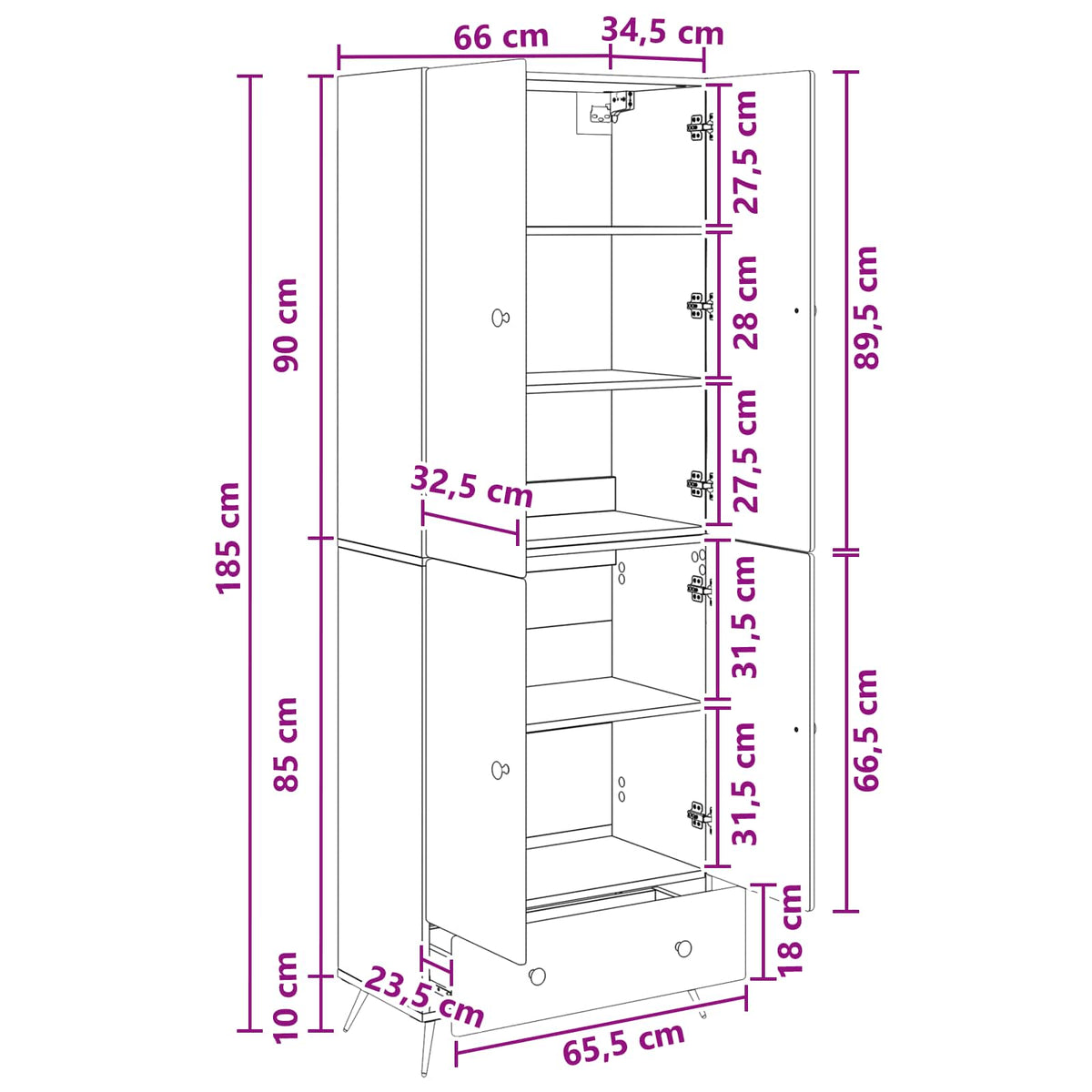 Cabinet Set 2 pcs Smoked Oak Engineered Wood