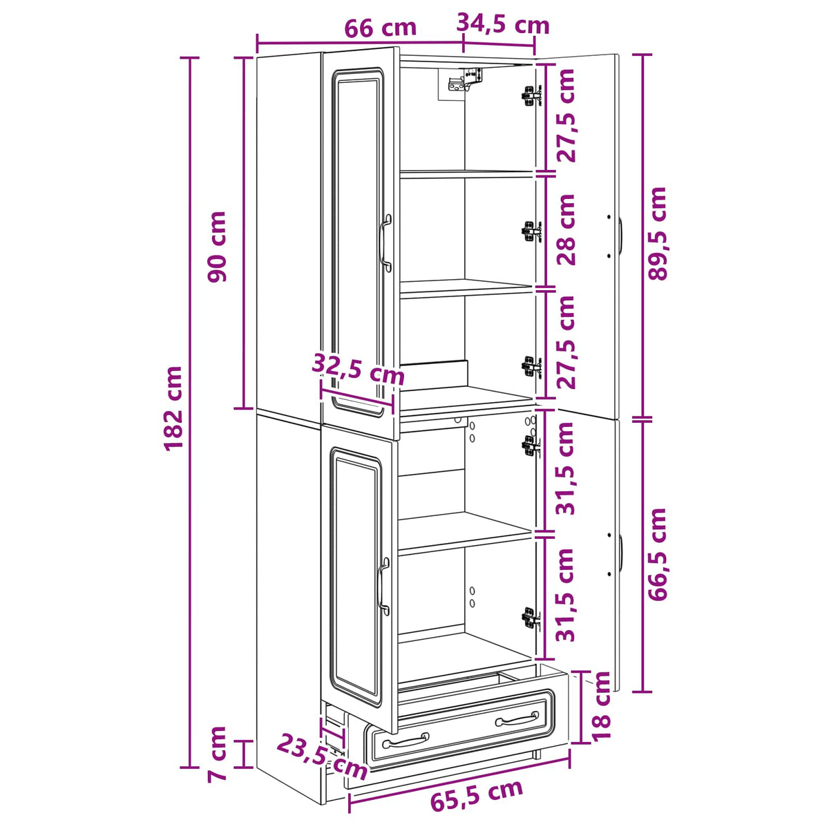 Cabinet Set 2 pcs Artisan Oak Engineered Wood