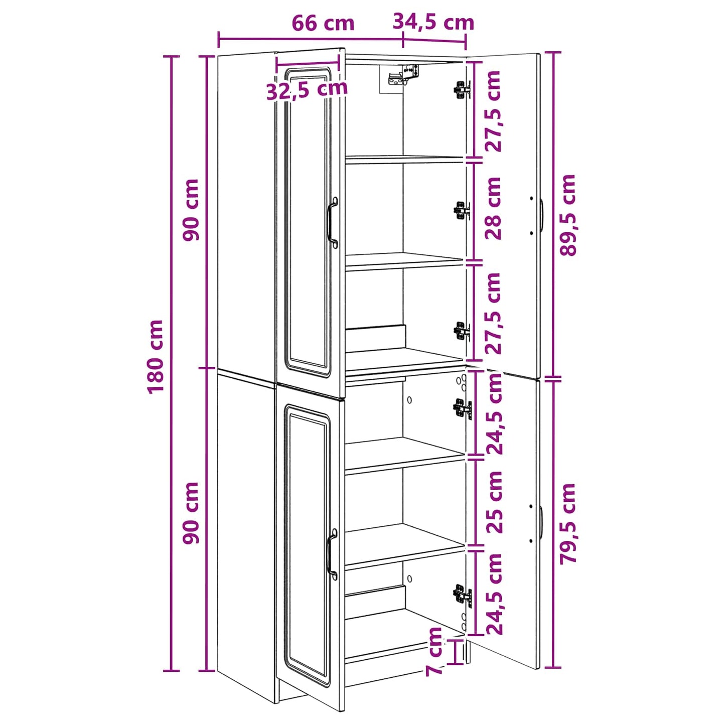 Cabinet Set 2 pcs Smoked Oak Engineered Wood