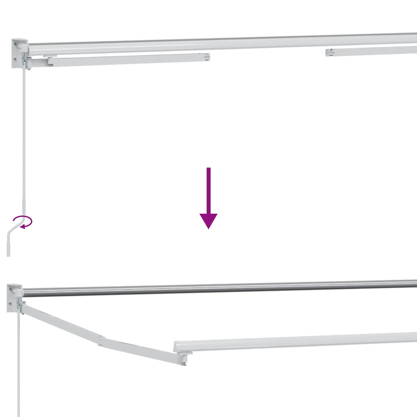 Manual Retractable Awning with LEDs Yellow and White 3 x 2 m