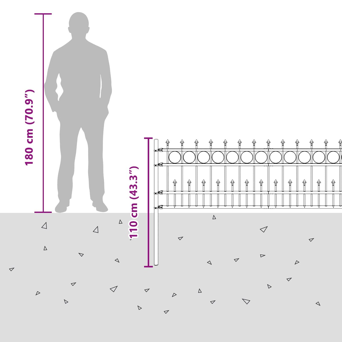 Spike Ring Fence HORST Black