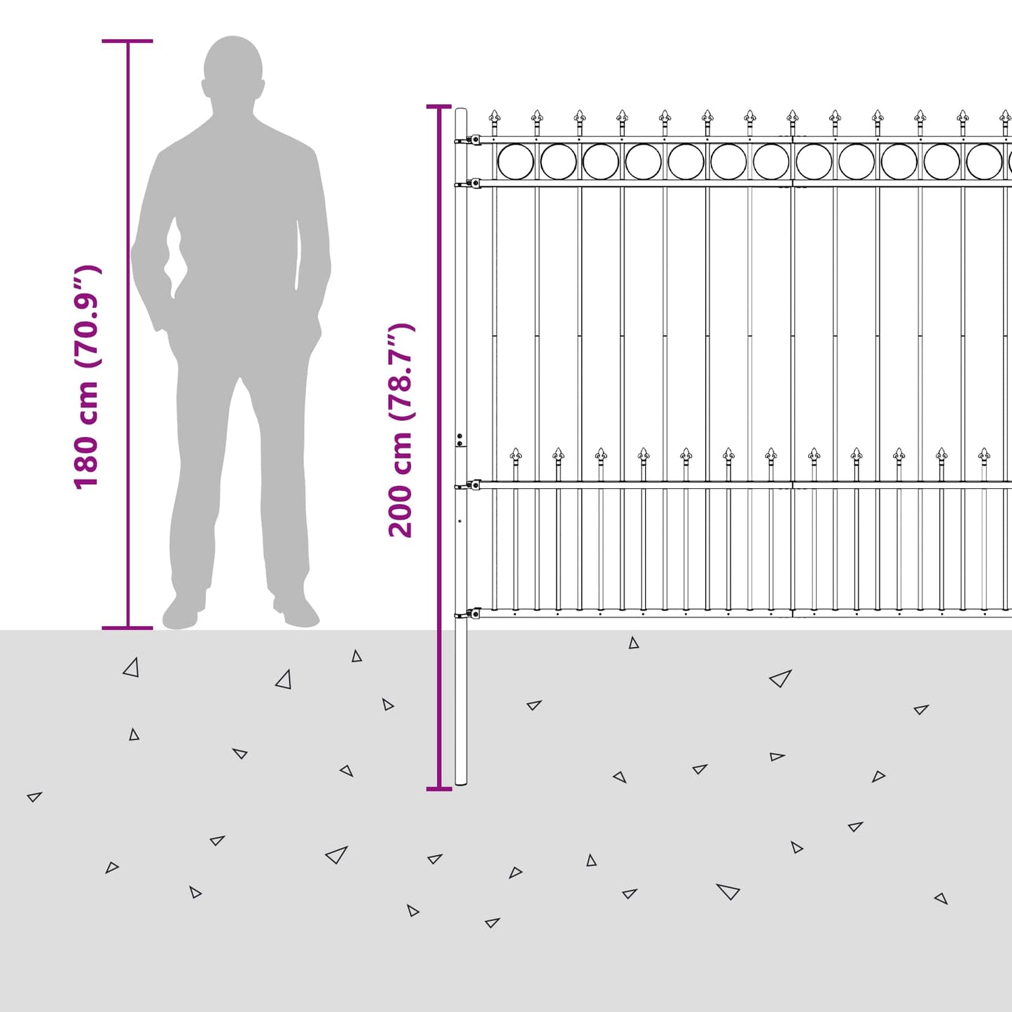 Spike Ring Fence HORST Black