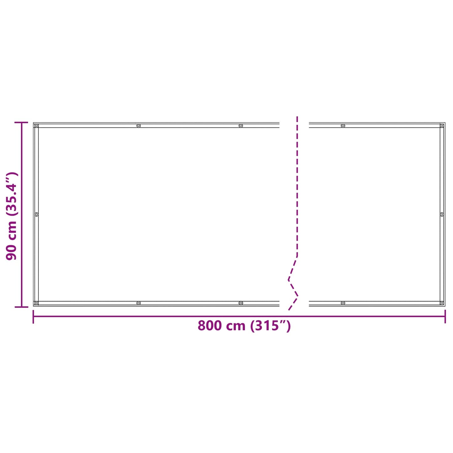 Balcony Screen Burgundy 90 x 800 cm PU coated oxford alu