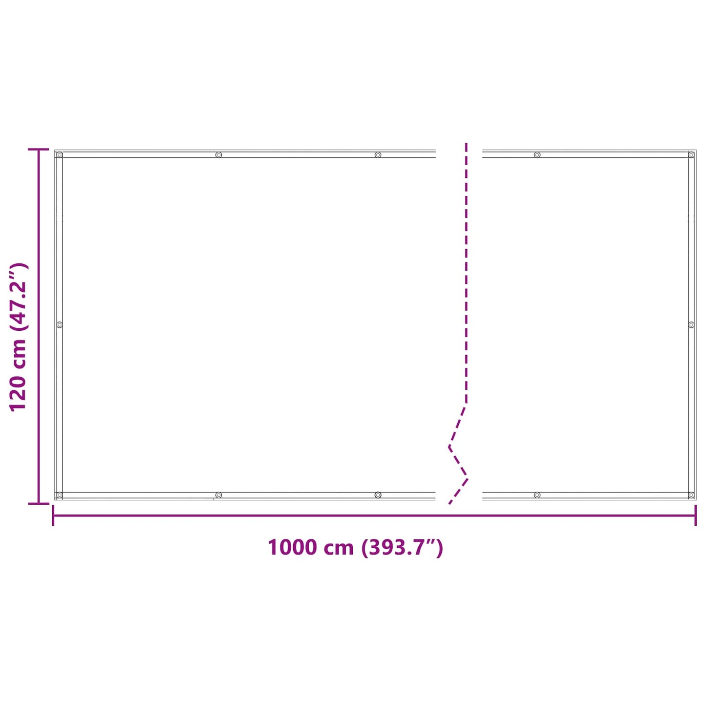 Balcony Screen Light Grey and White 120 x 1000 cm