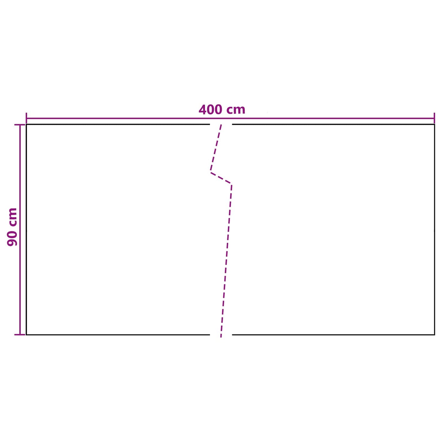 Balcony Screen Dark Grey 400 x 90 cm Poly Rattan