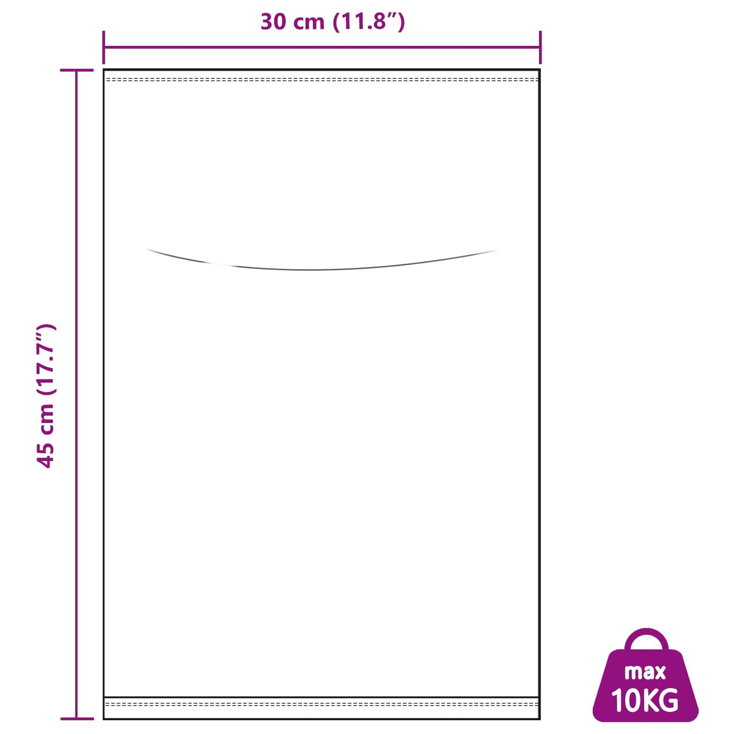 Woven Sacks 50 pcs White 30 x 45 cm PP