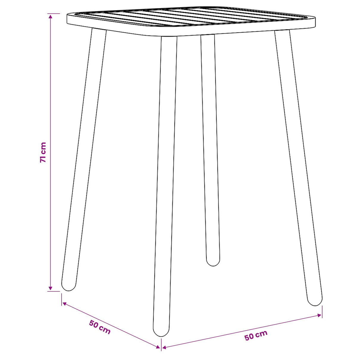 Dining Set 5 pcs Anthracite Steel