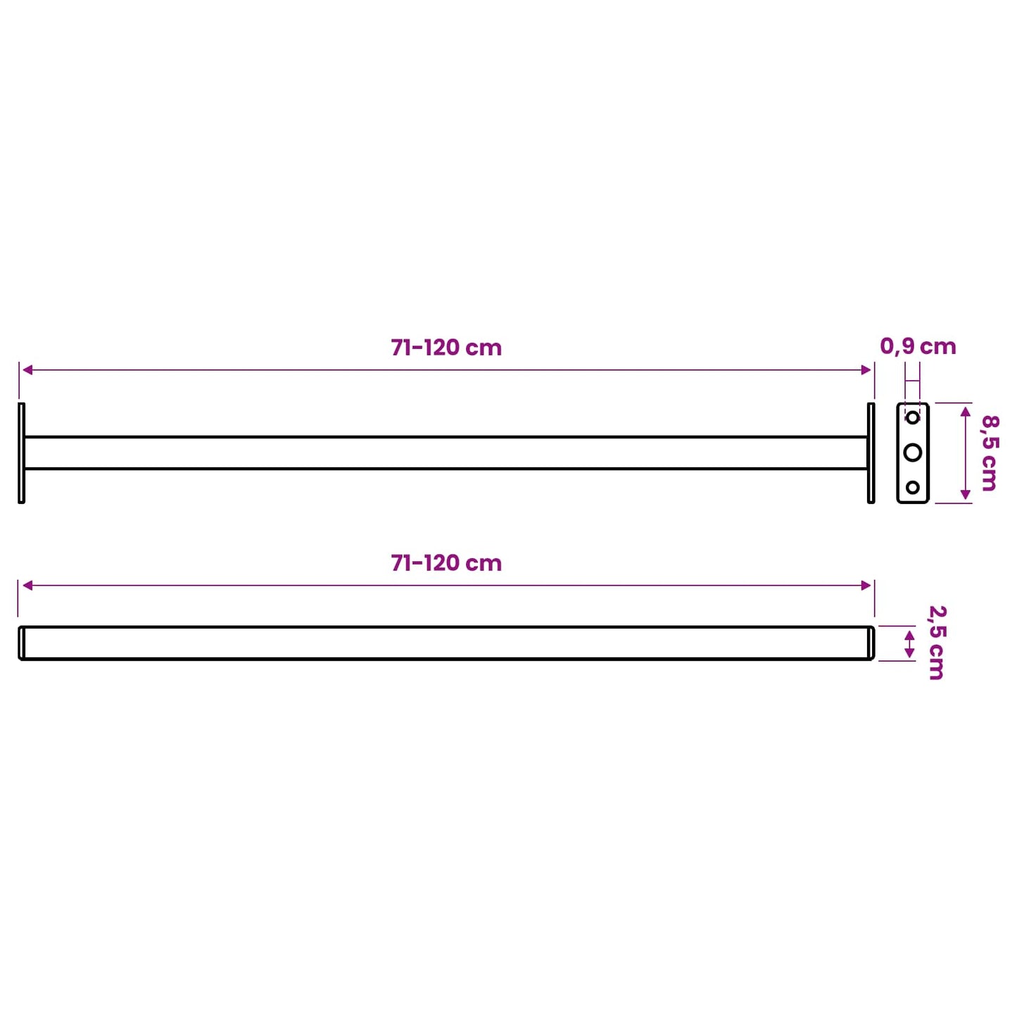 Adjustable Window Safety Bar 6 pcs White Steel