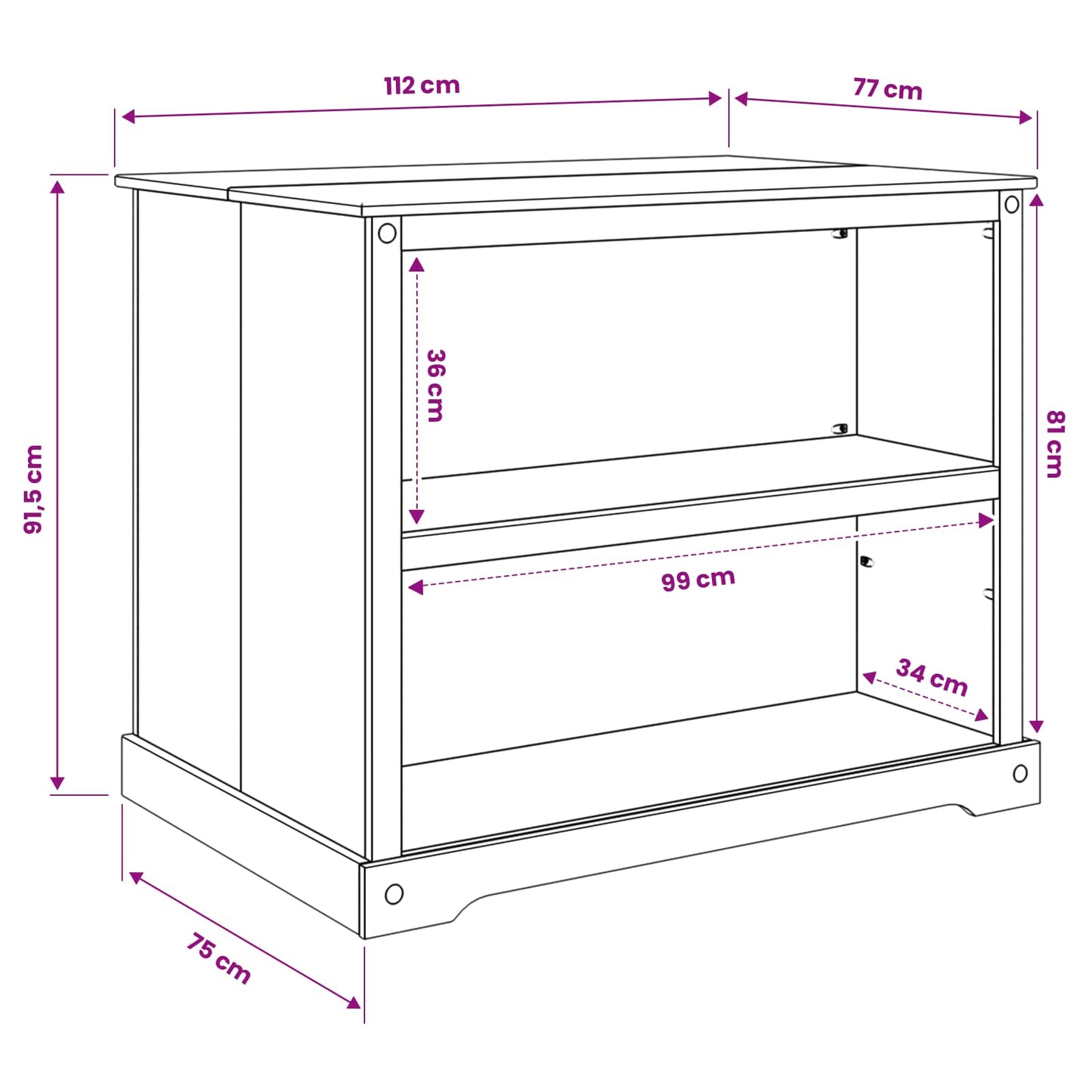Kitchen Island Set 2 pcs Honey Wax 112 x 77 x 91.5 cm