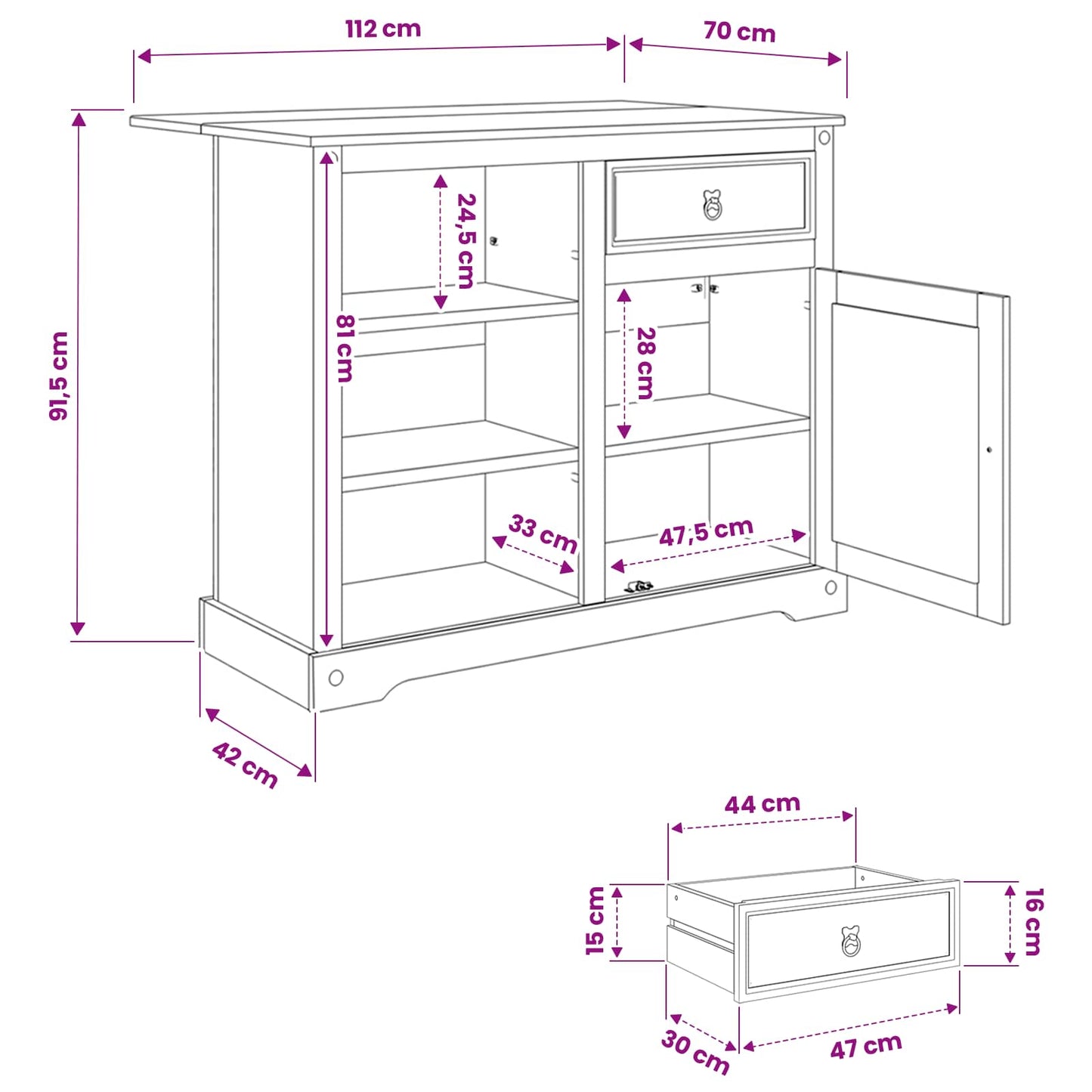 Kitchen Island Set 2 pcs Honey Wax 112 x 70 x 91.5 cm