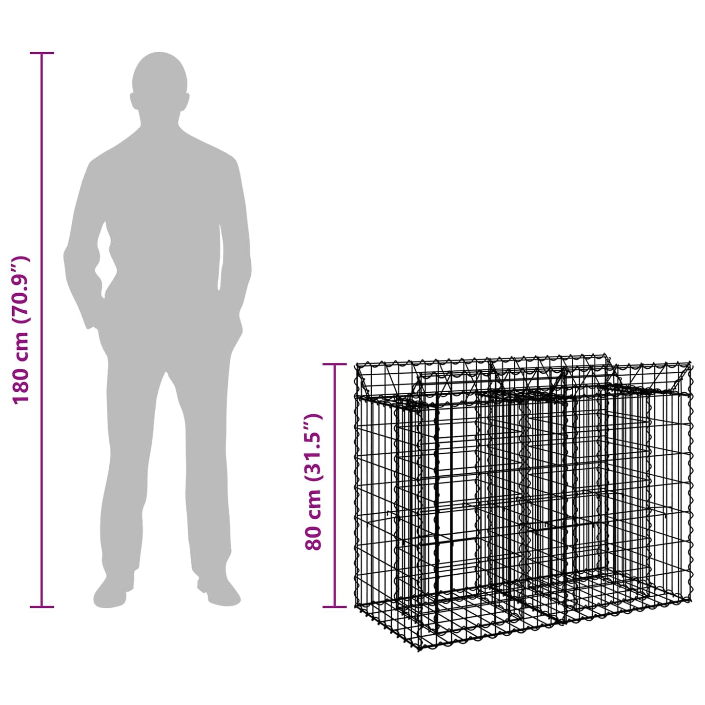 Gabion Raised Bed Silver