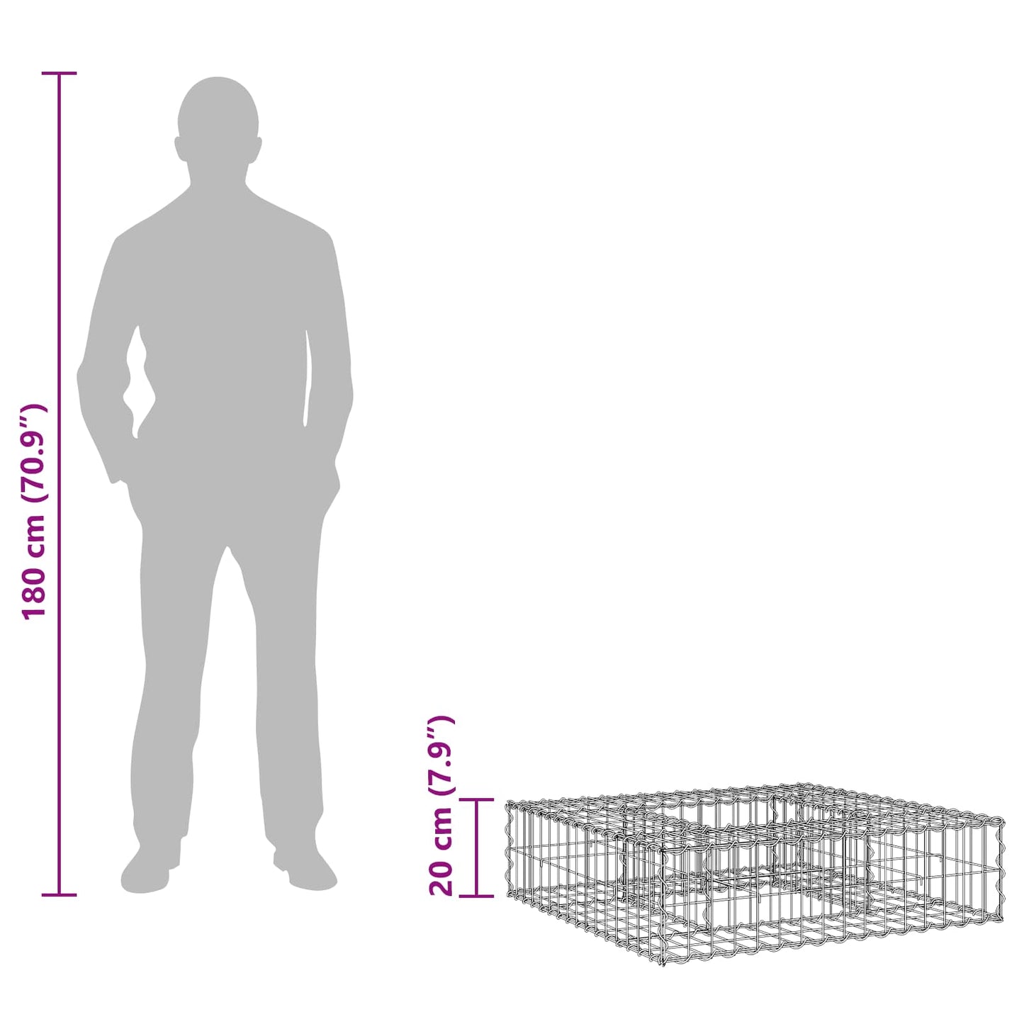 Gabion Raised Bed Silver