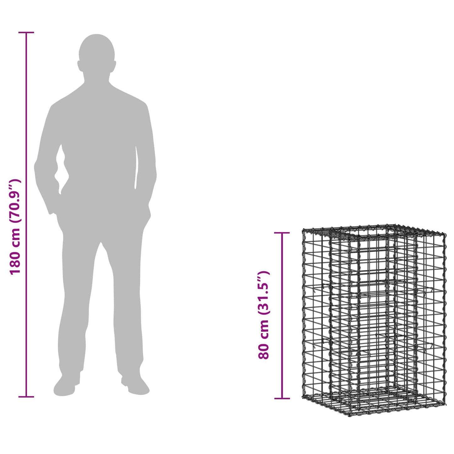 Gabion Raised Bed Silver