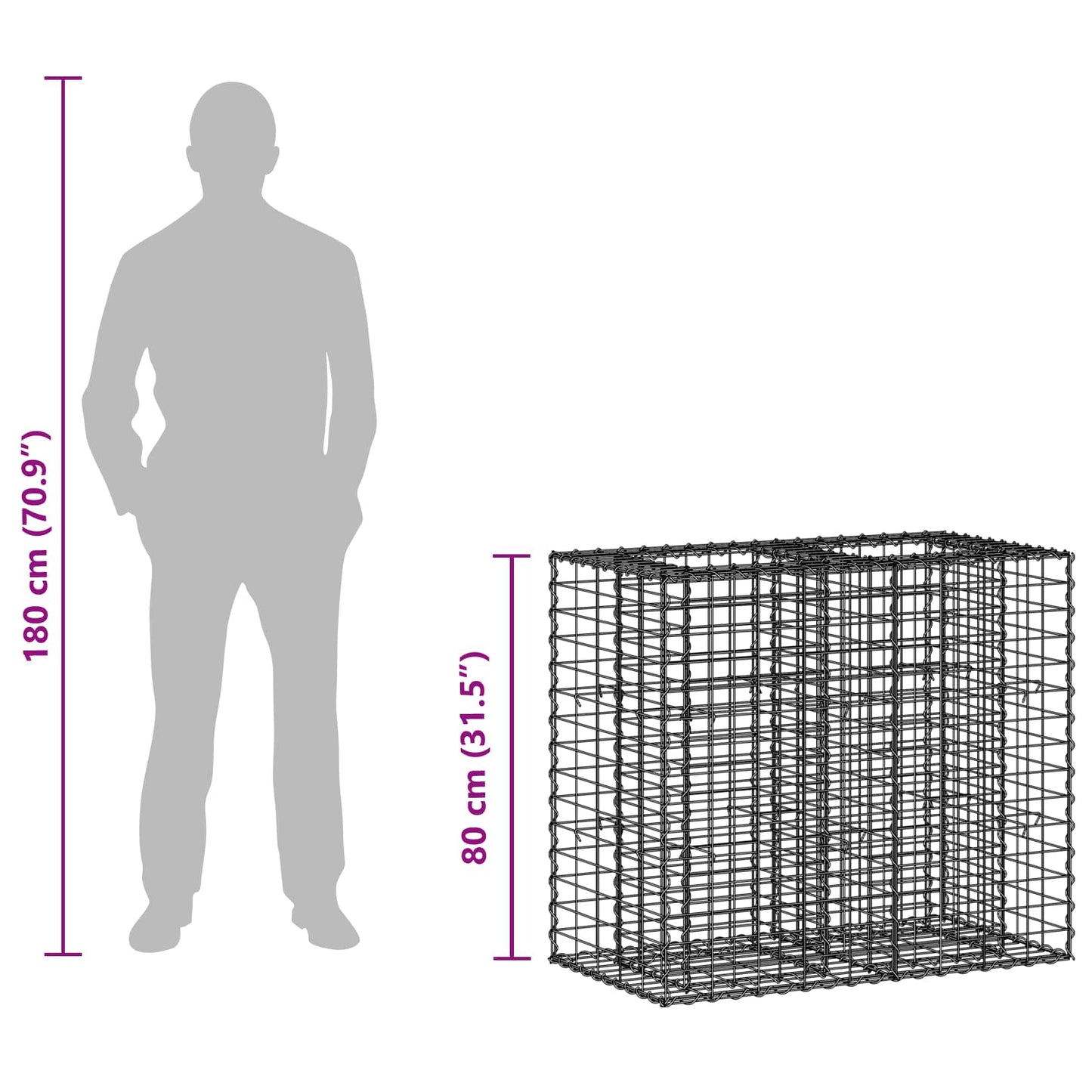 Gabion Raised Bed Silver