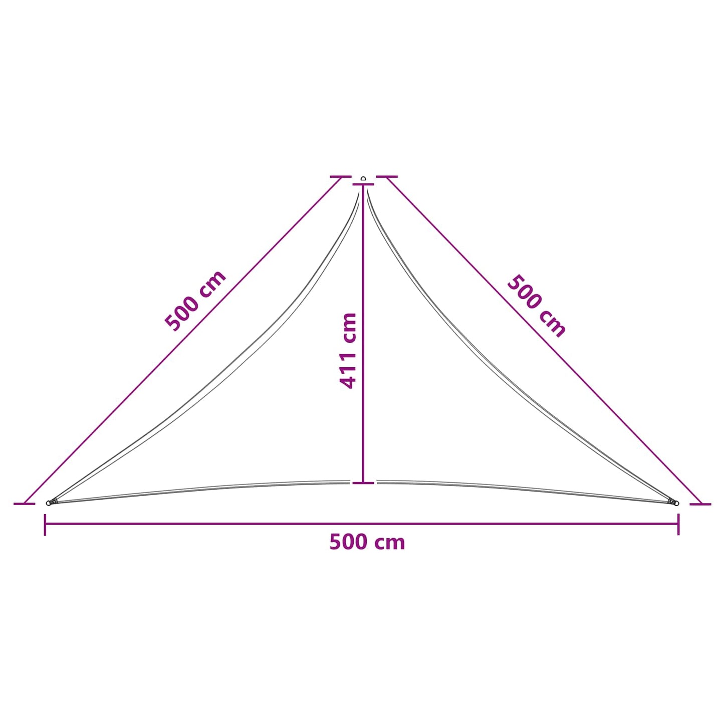 Sunshade Sail 5 x 5 x 5 m HDPE