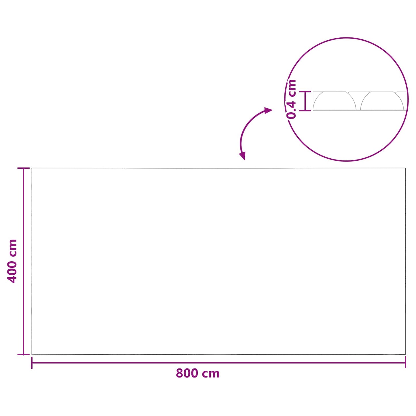 Solar Pool Cover 800 x 400 cm 110 μm Square PE Blue