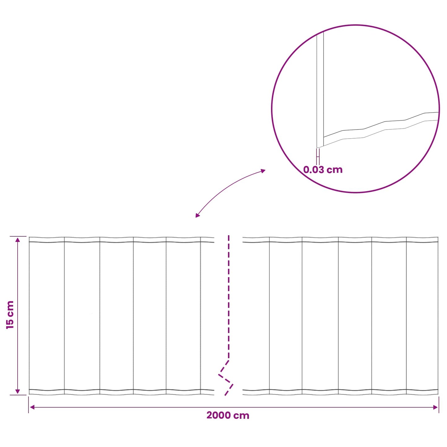 Lawn Edging 20 m x 15 cm Galvanised Steel Silver