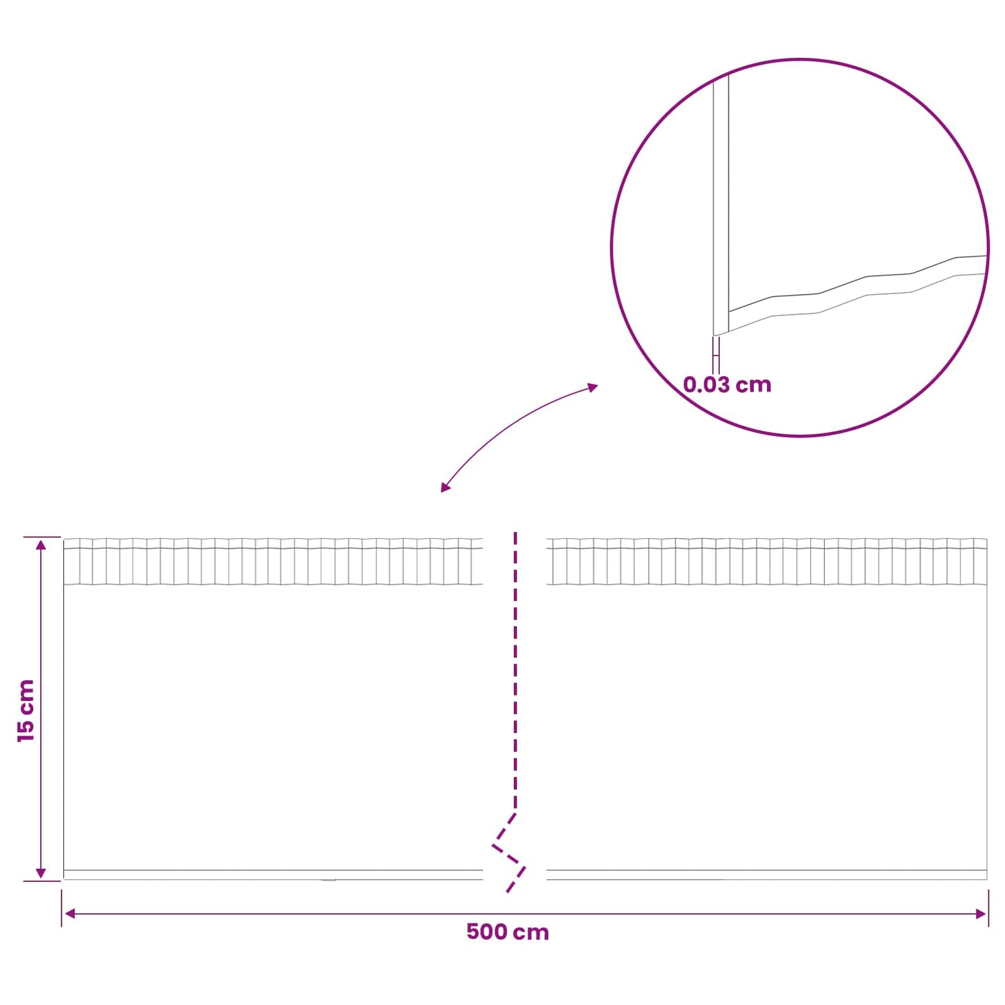 Lawn Edging 5 m x 15 cm Galvanised Steel Silver