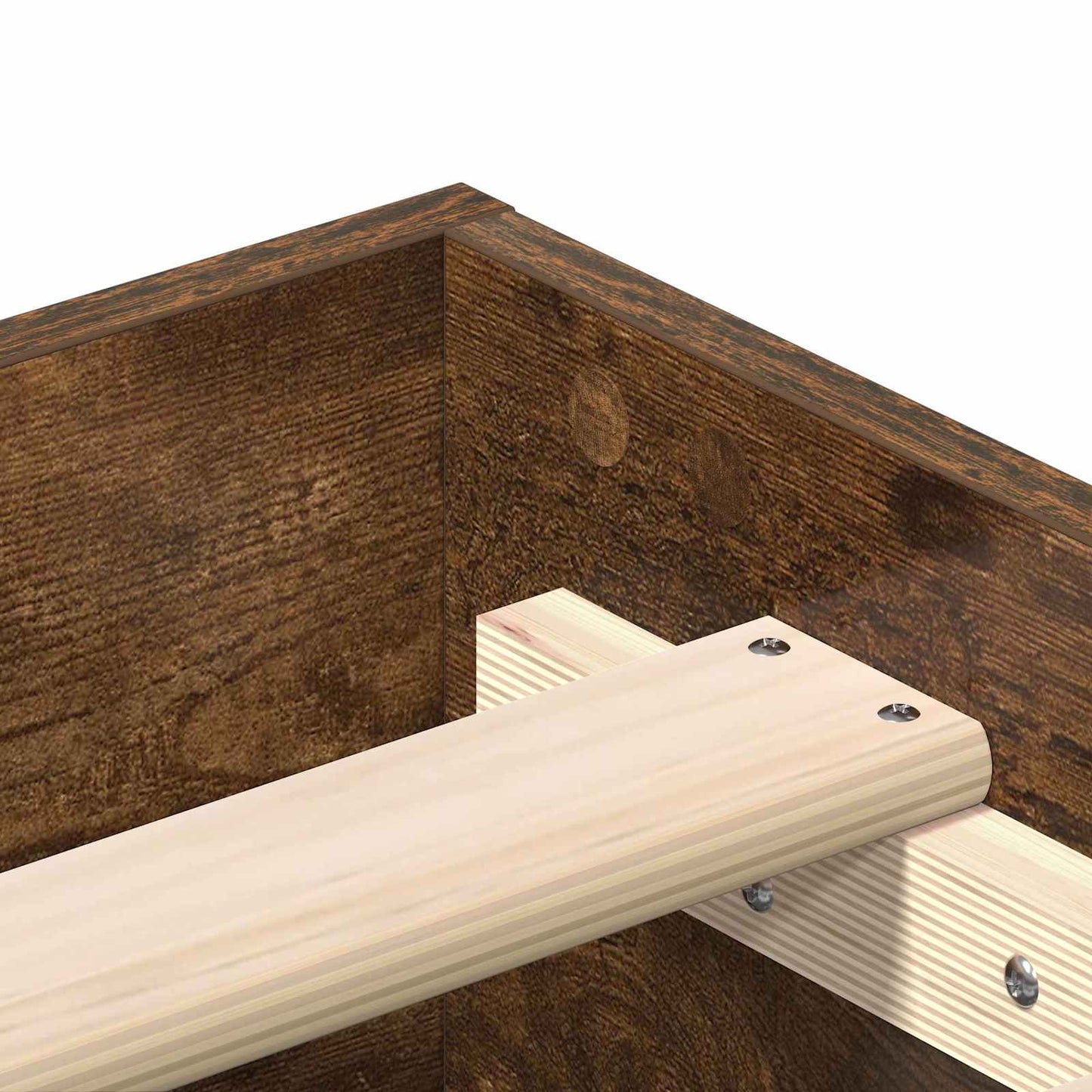 Bed Frame Smoked Oak 80 x 200 cm Engineered Wood