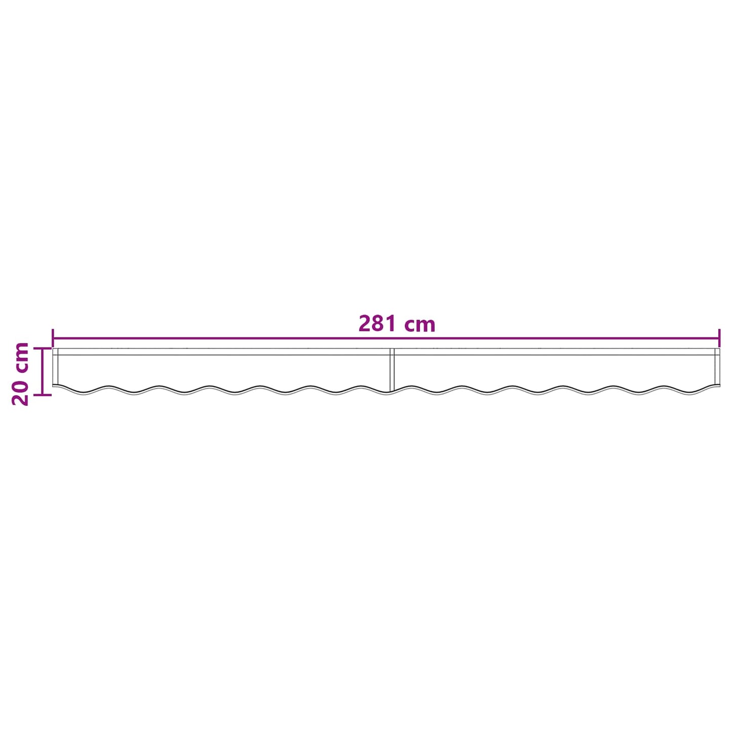 Awning Valance Replacement Light Grey and White 3 m Polyester