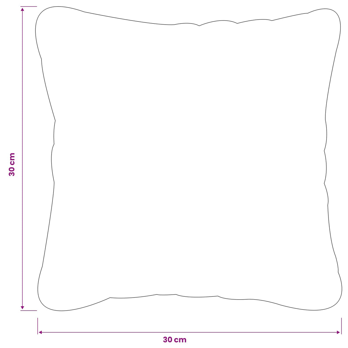 Cushion Cover 6 pcs HEERLEN Wine Red 30 x 30 cm Polyester