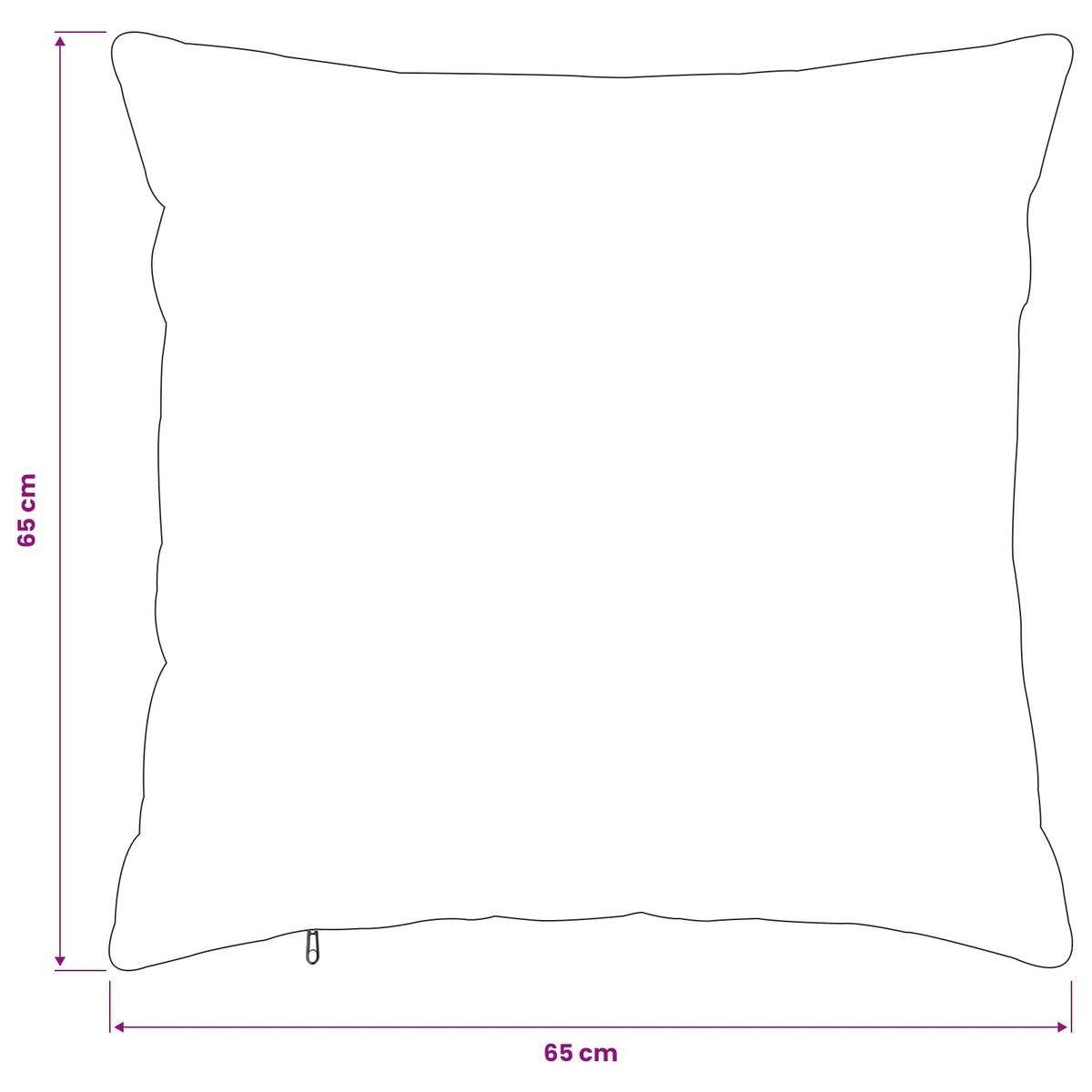 Cushion Cover 6 pcs HEERLEN Light Grey 65 x 65 cm Flannel
