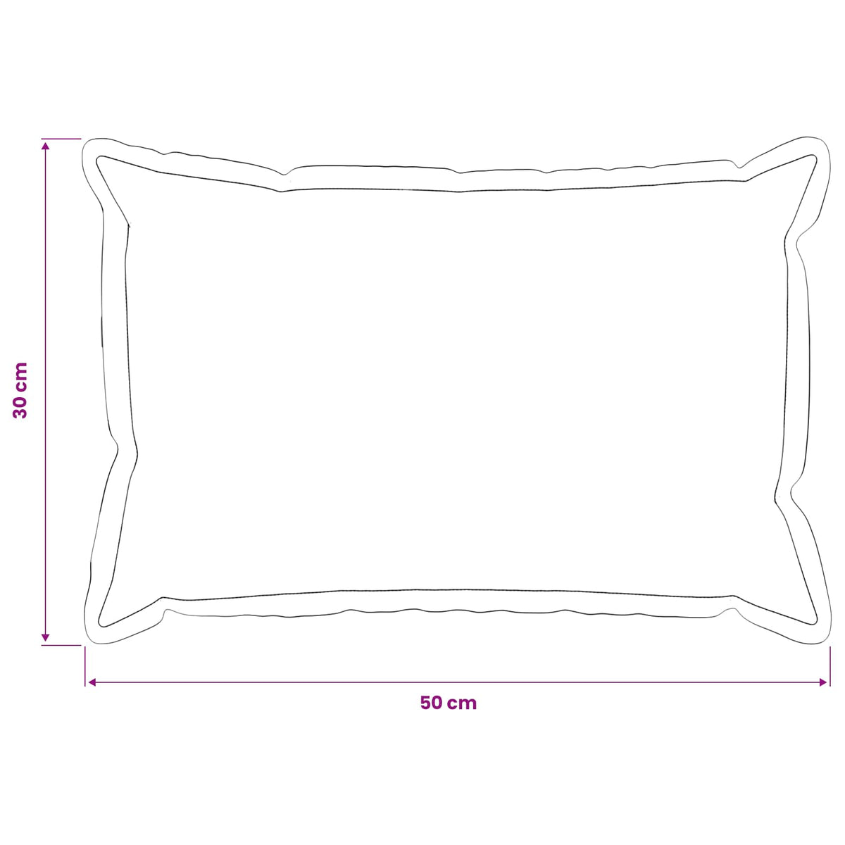 Cushion Cover 2 pcs HOUTEN Light Grey 30 x 50 cm
