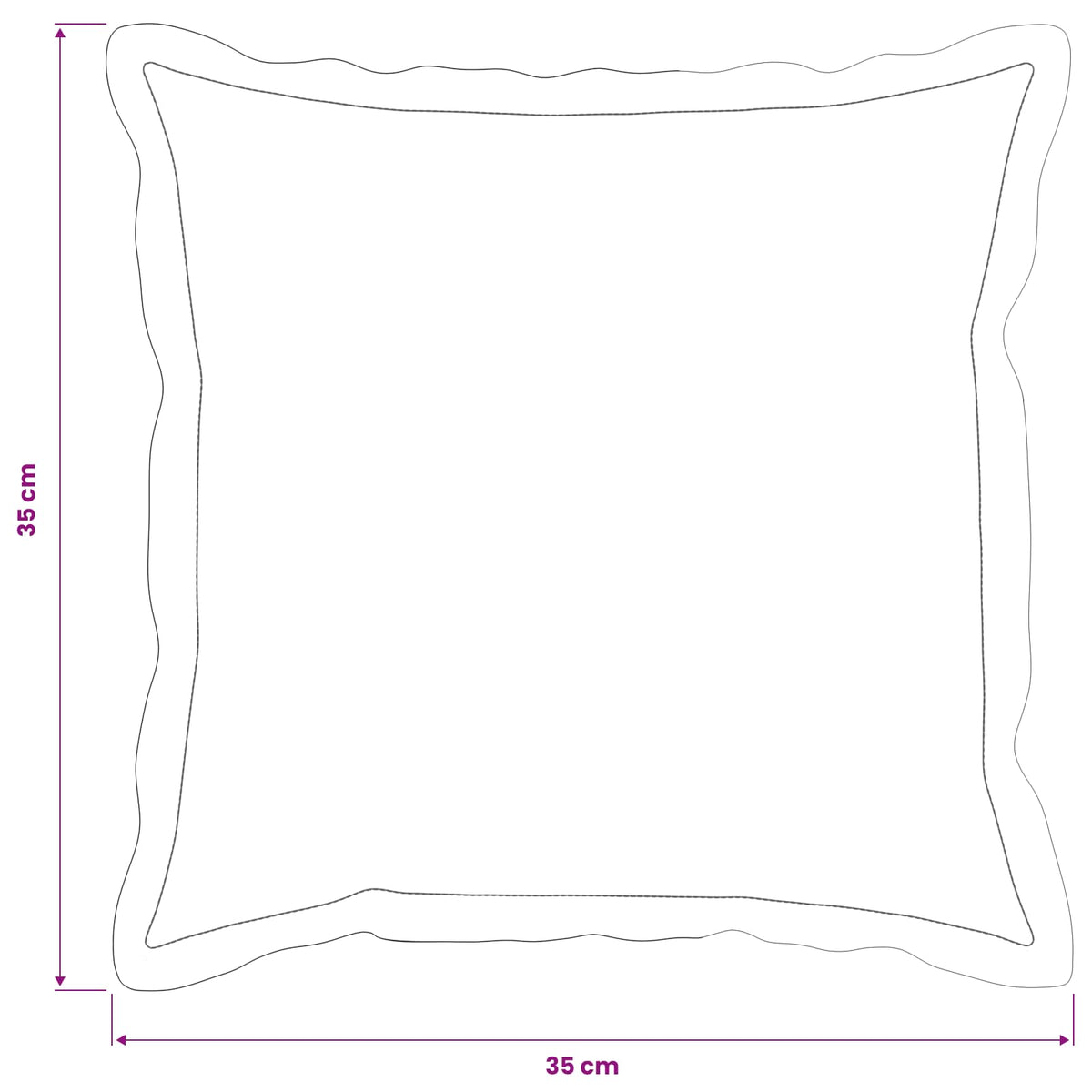 Cushion Cover 6 pcs HOUTEN Light Blue 35 x 35 cm Polyester