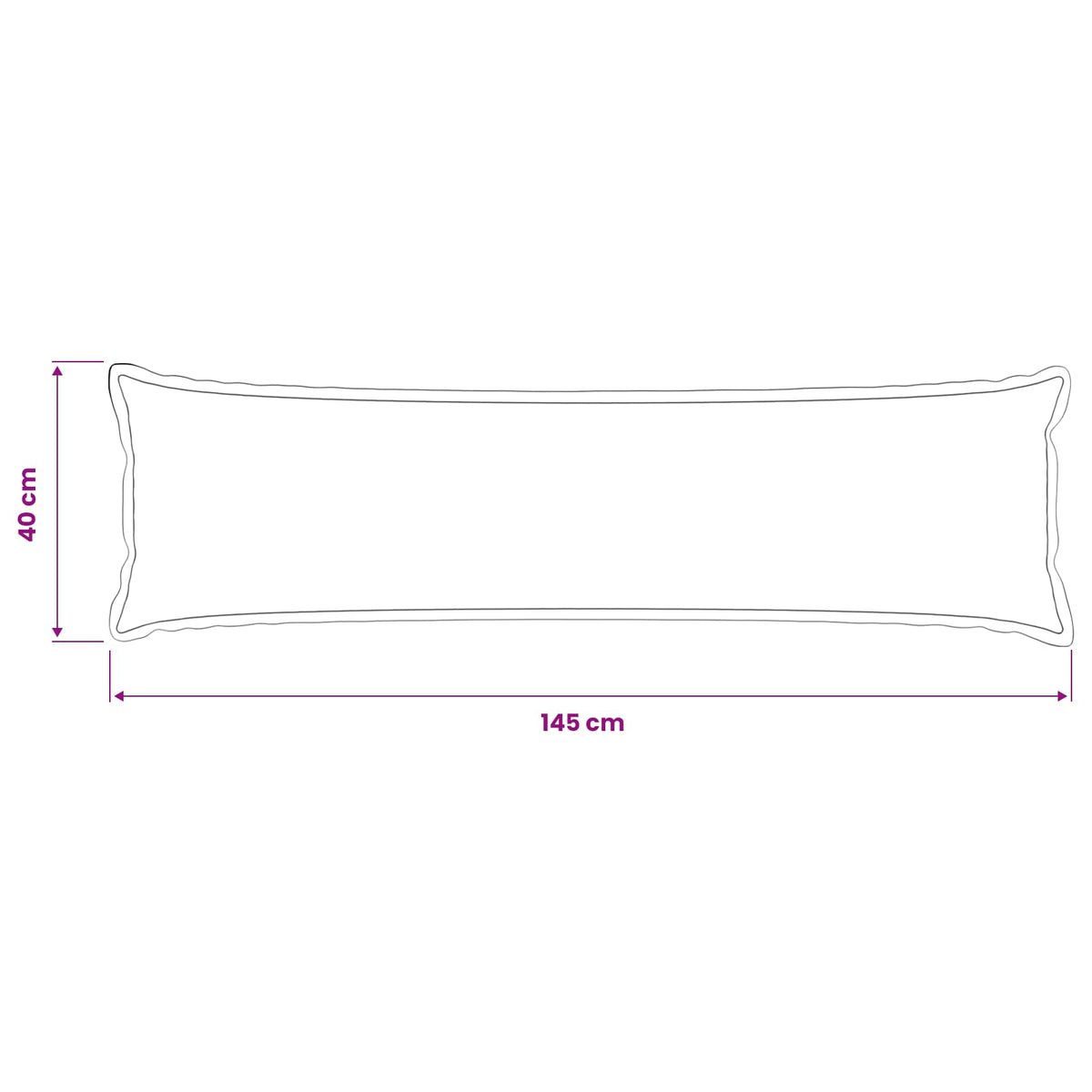 Cushion Cover HOUTEN Cream 40 x 145 cm Microfiber Fleece