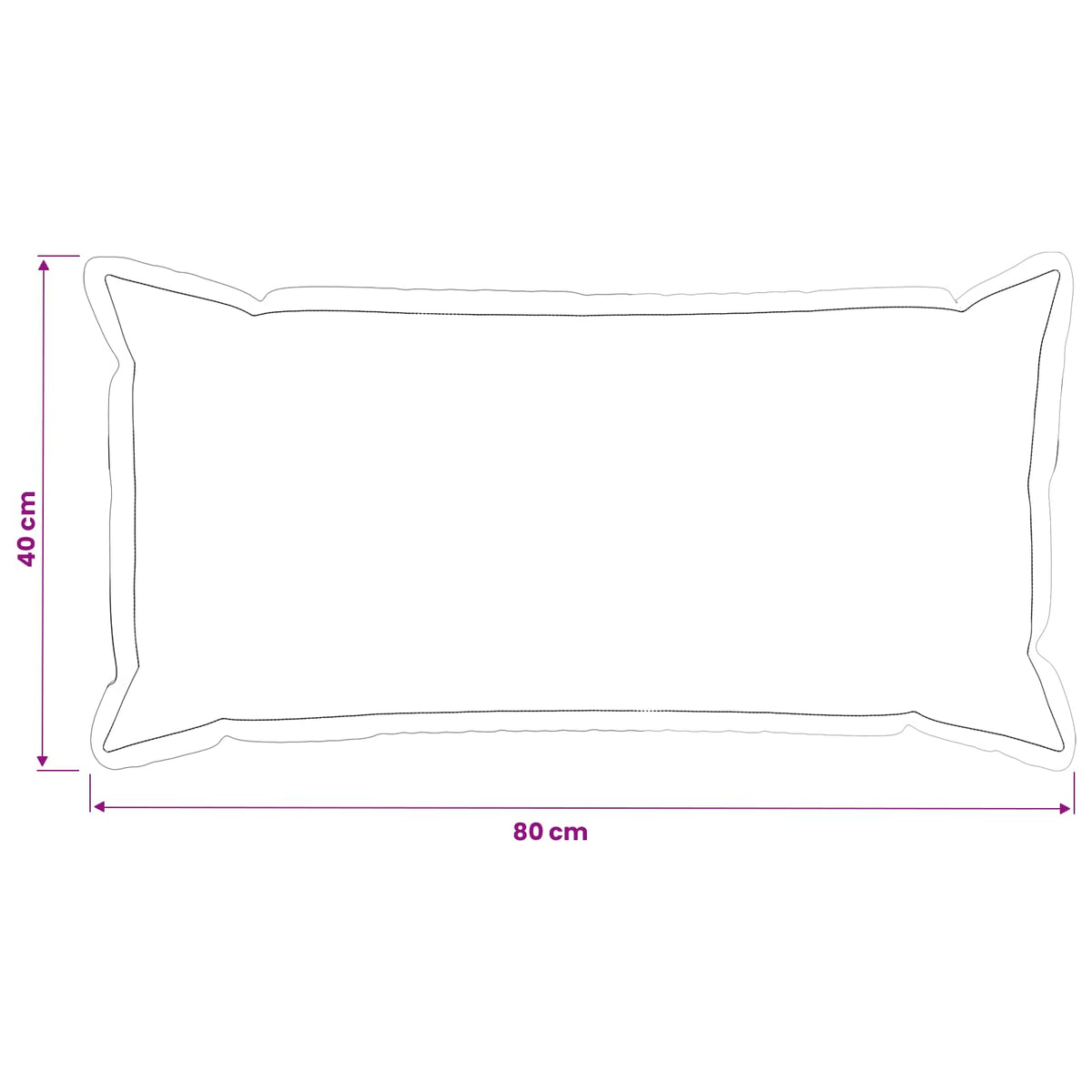 Cushion Cover 6 pcs HOUTEN Black 40 x 80 cm Faux Rabbit Fur