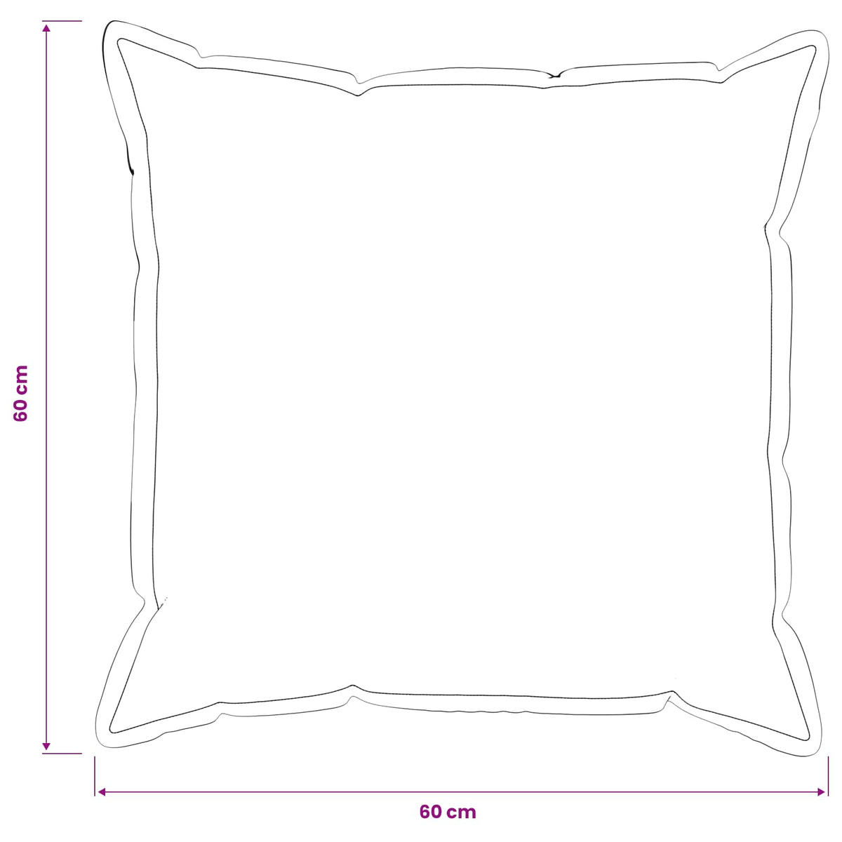 Cushion Cover 2 pcs HOUTEN Brown 60 x 60 cm Faux Linen