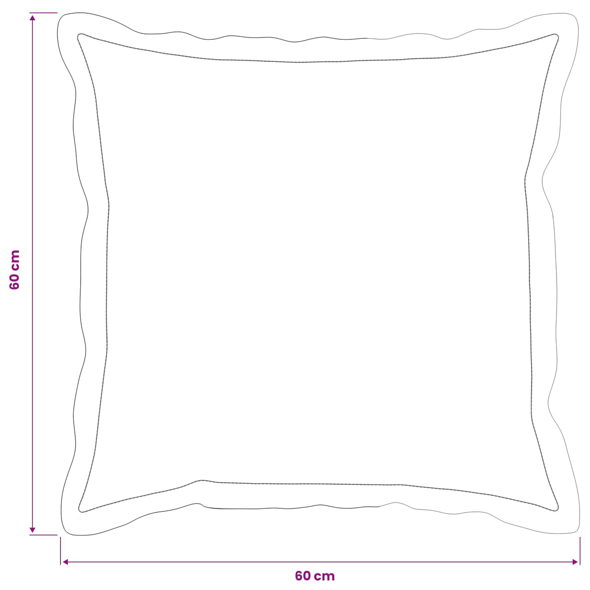 Cushion Cover 2 pcs HOUTEN Pink 60 x 60 cm Polyester