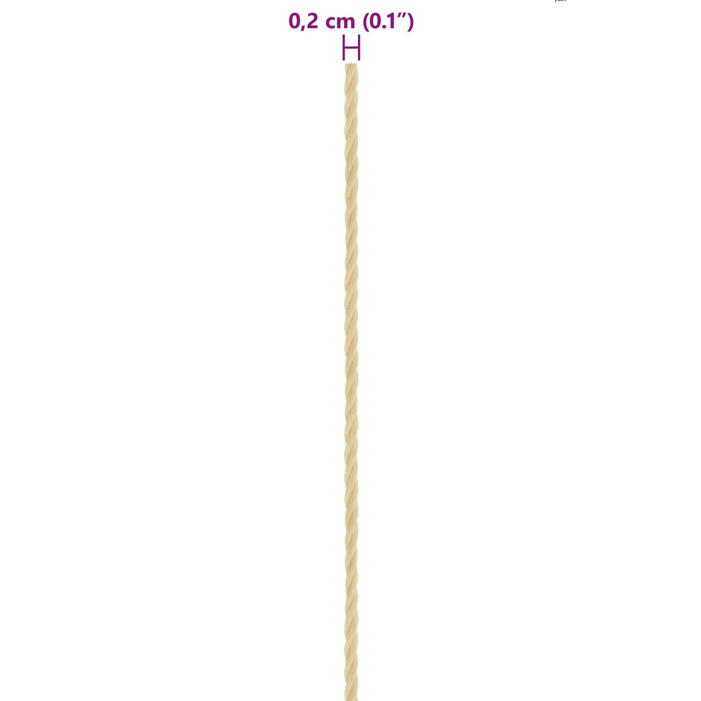 Boat Rope 2 mm 100 m Natural