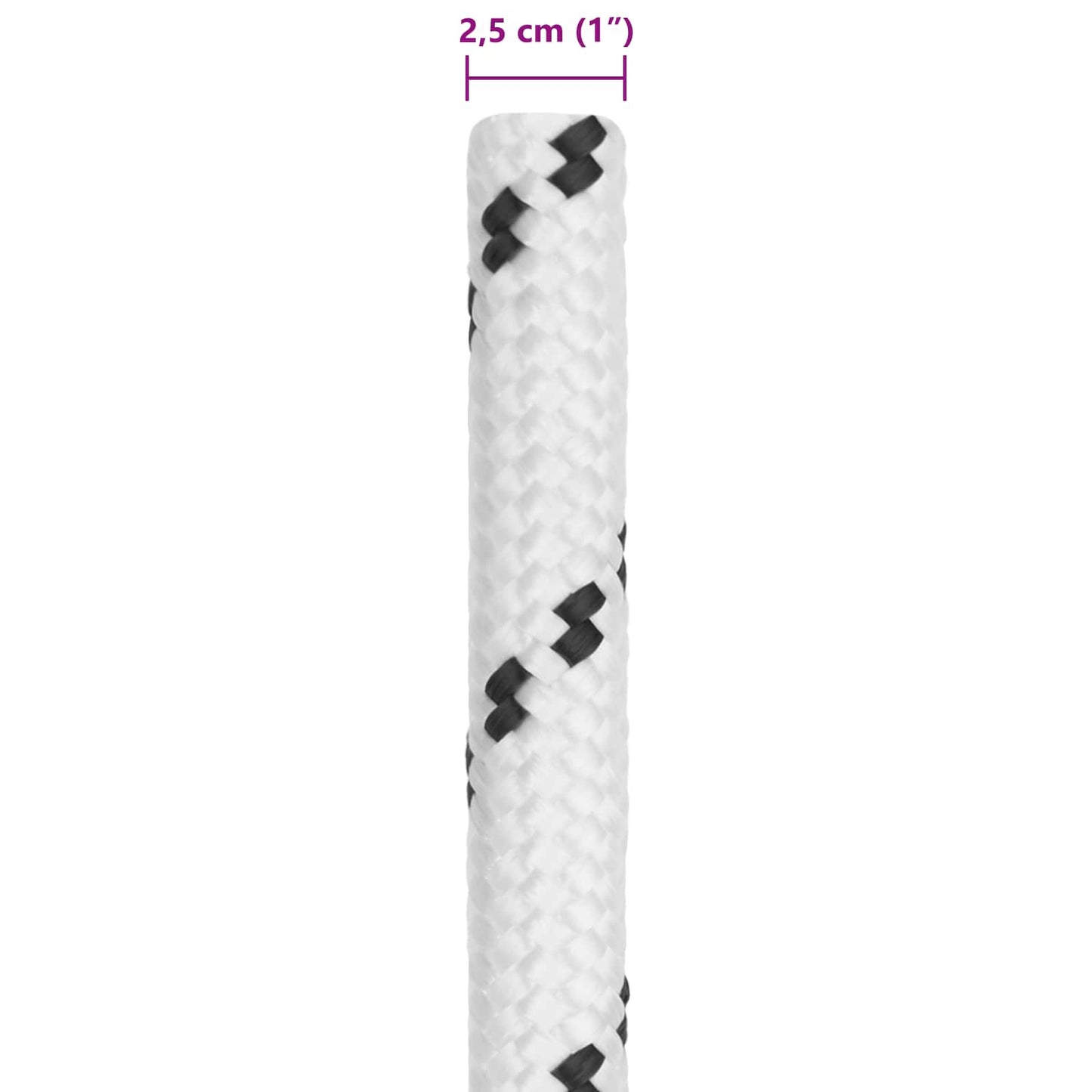 Boat Rope White 25 m Polyester
