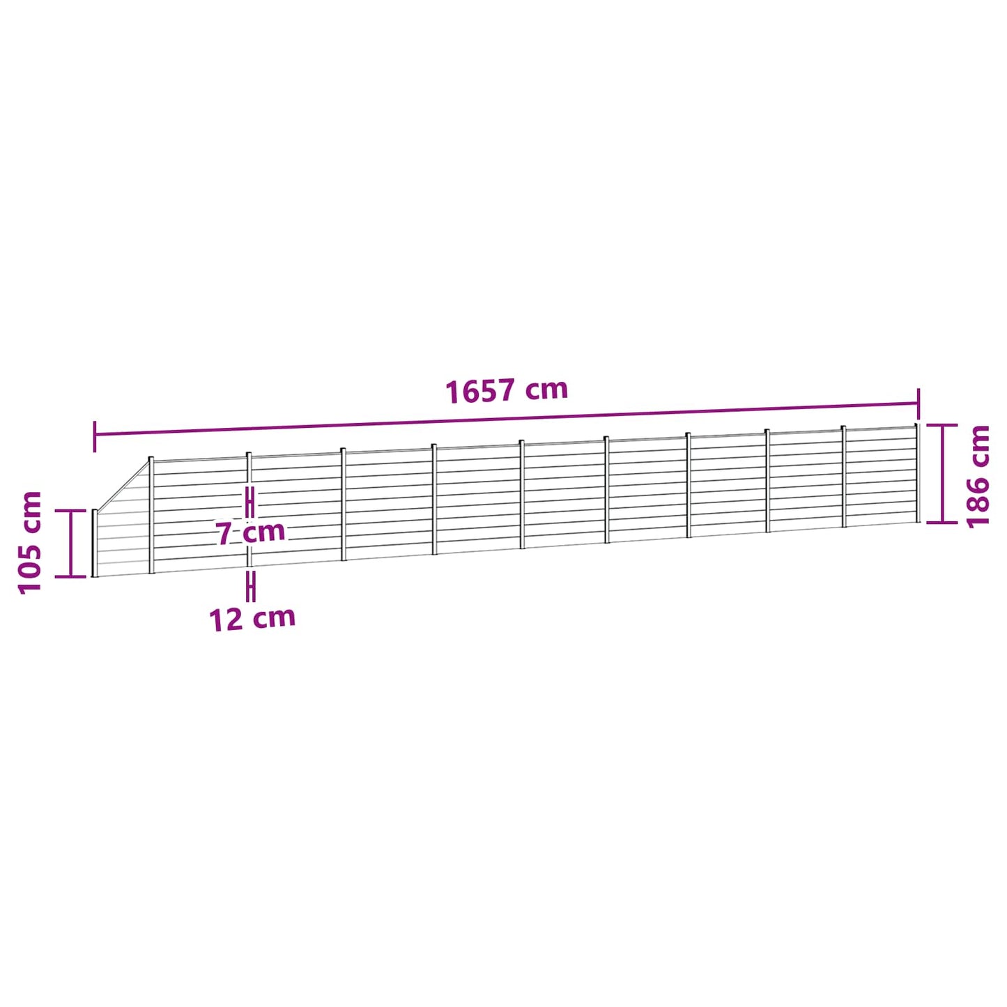 Fence Panel 10 pcs WPC and Aluminium Brown