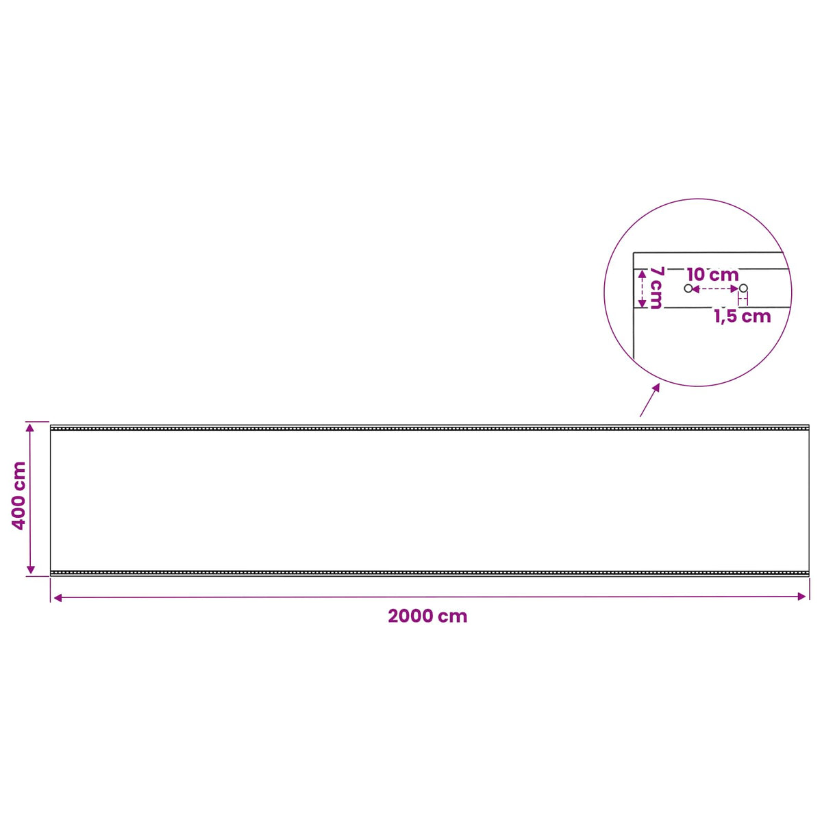 Tarpaulin with Eyelets 2 pcs Green 4 x 20 m 260 gsm PE