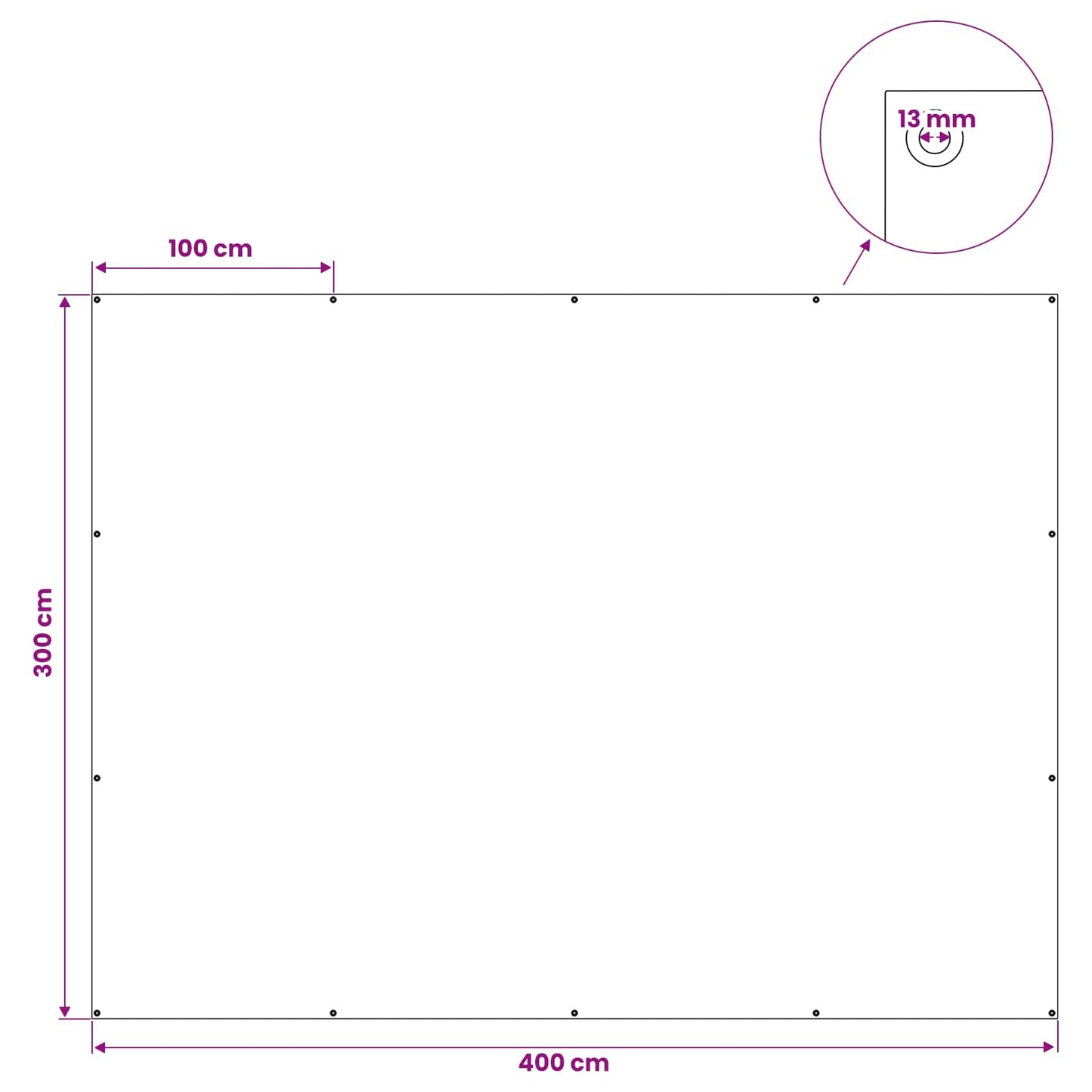 Tarpaulin with Eyelets Anthracite Grey 3 x 4 m 180 gsm PE