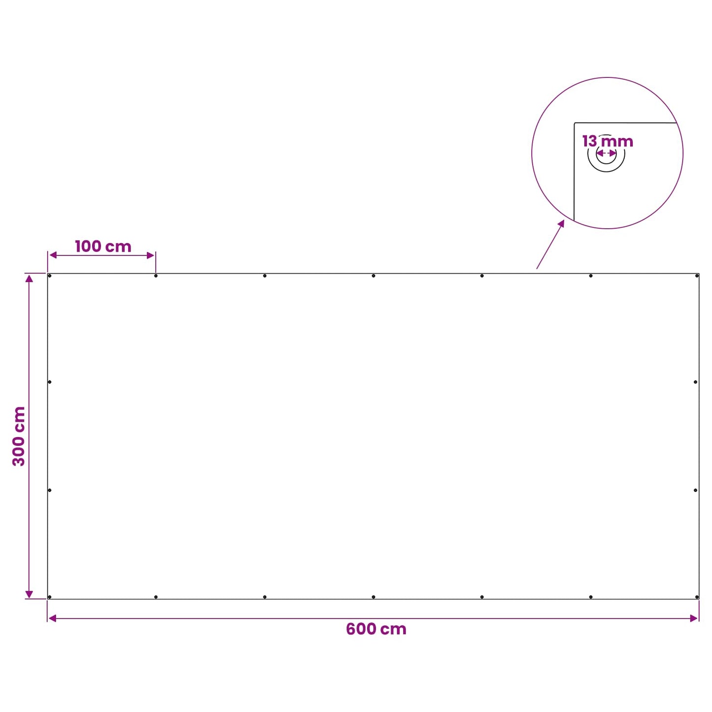 Tarpaulin with Eyelets Anthracite Grey 3 x 6 m 260 gsm PE