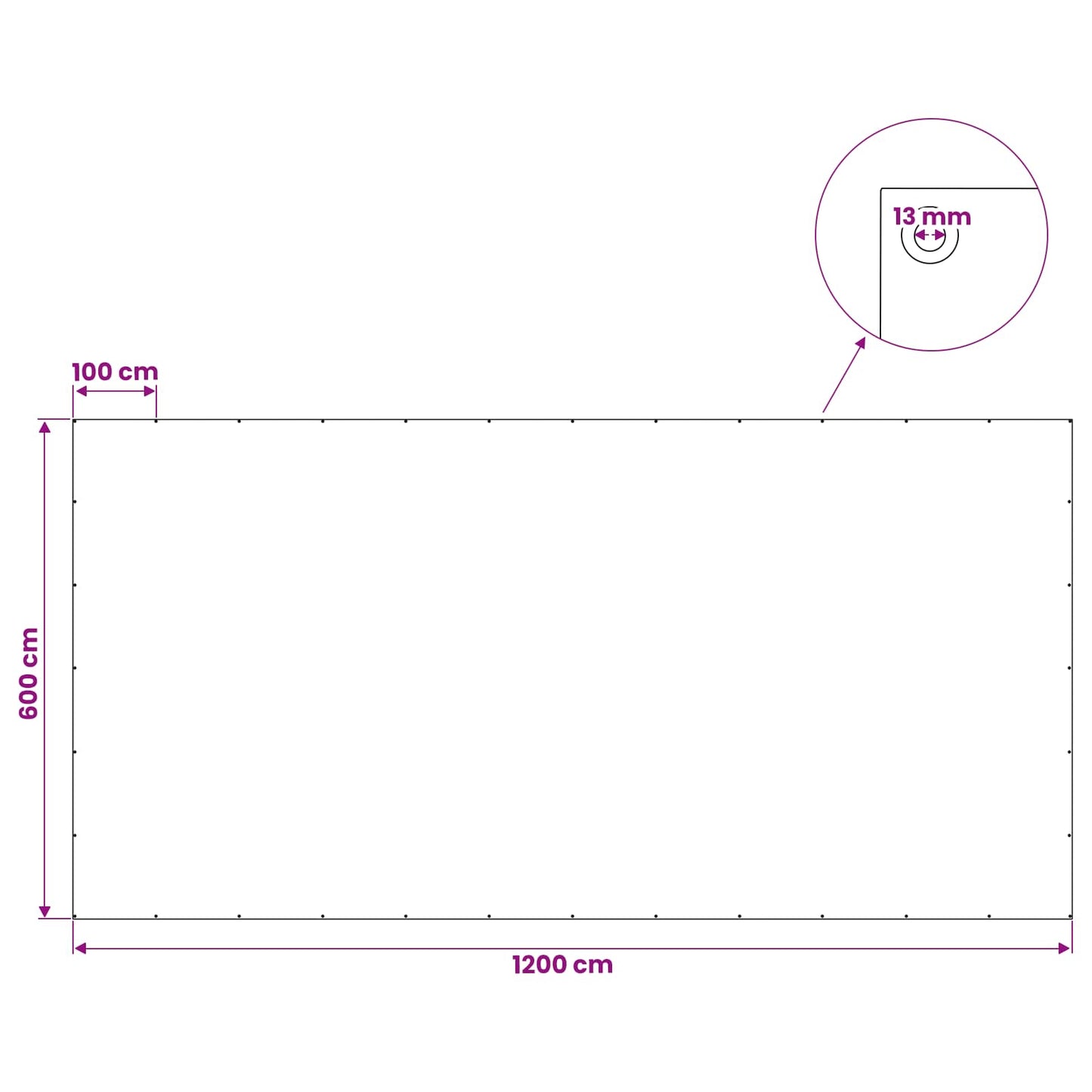 Tarpaulin with Eyelets Anthracite Grey 6 x 12 m 260 gsm PE