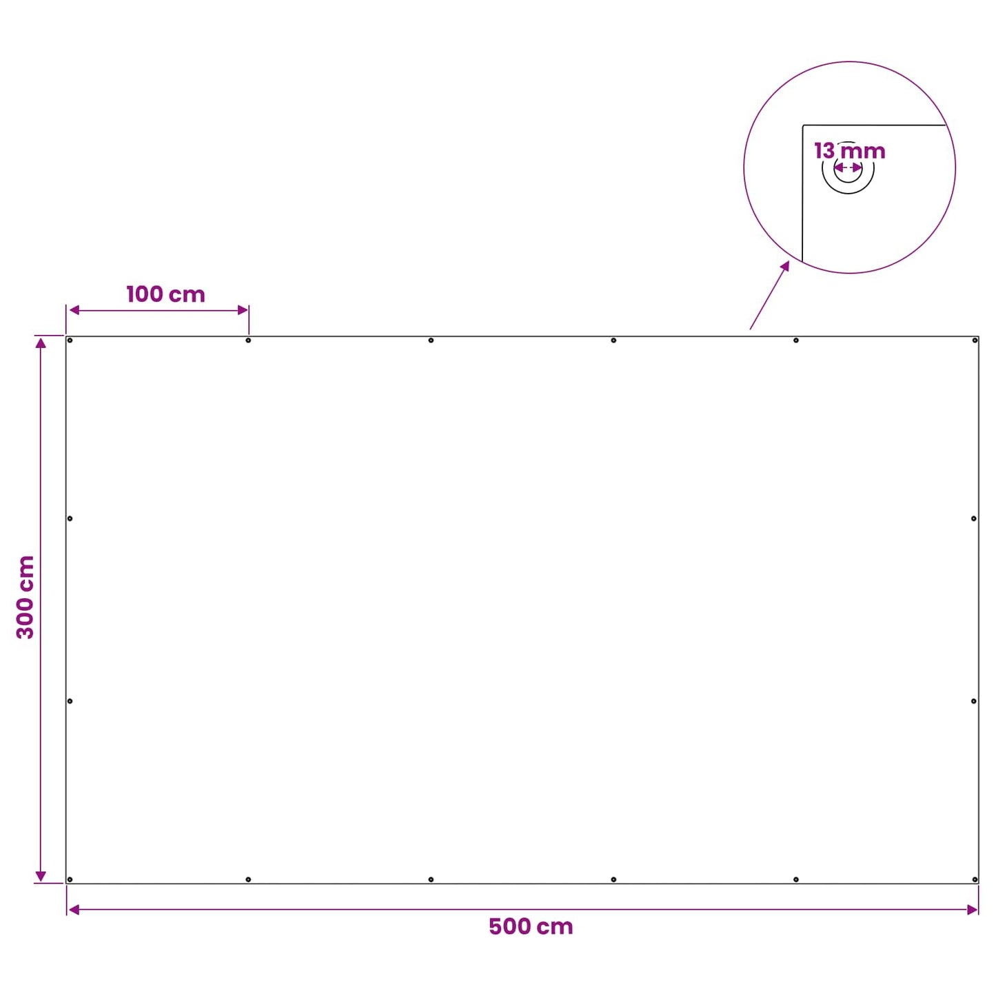 Tarpaulin with Eyelets Blue 3 x 5 m 90 gsm PE