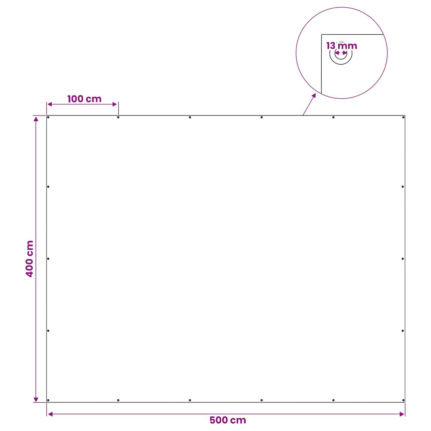Tarpaulin with Eyelets Blue 4 x 5 m 90 gsm PE