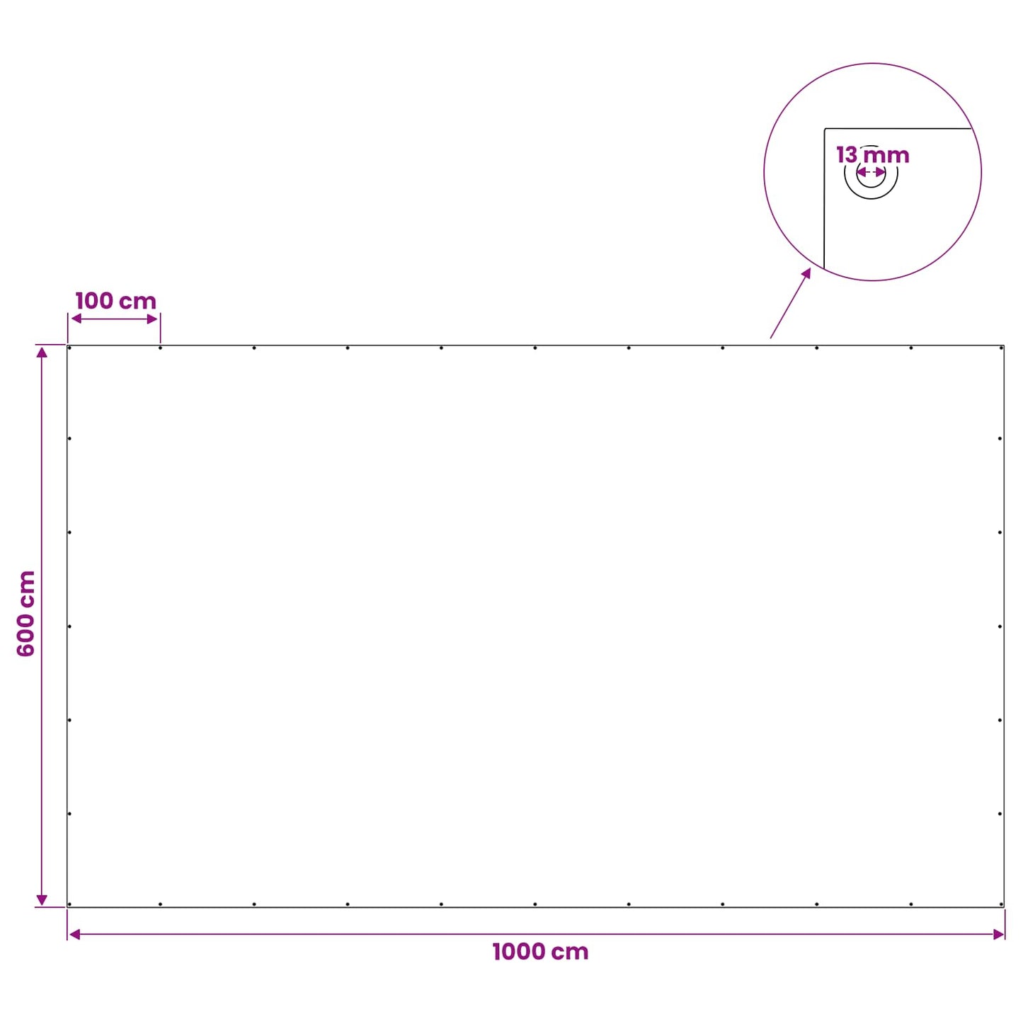 Tarpaulin with Eyelets Blue 6 x 10 m 90 gsm PE