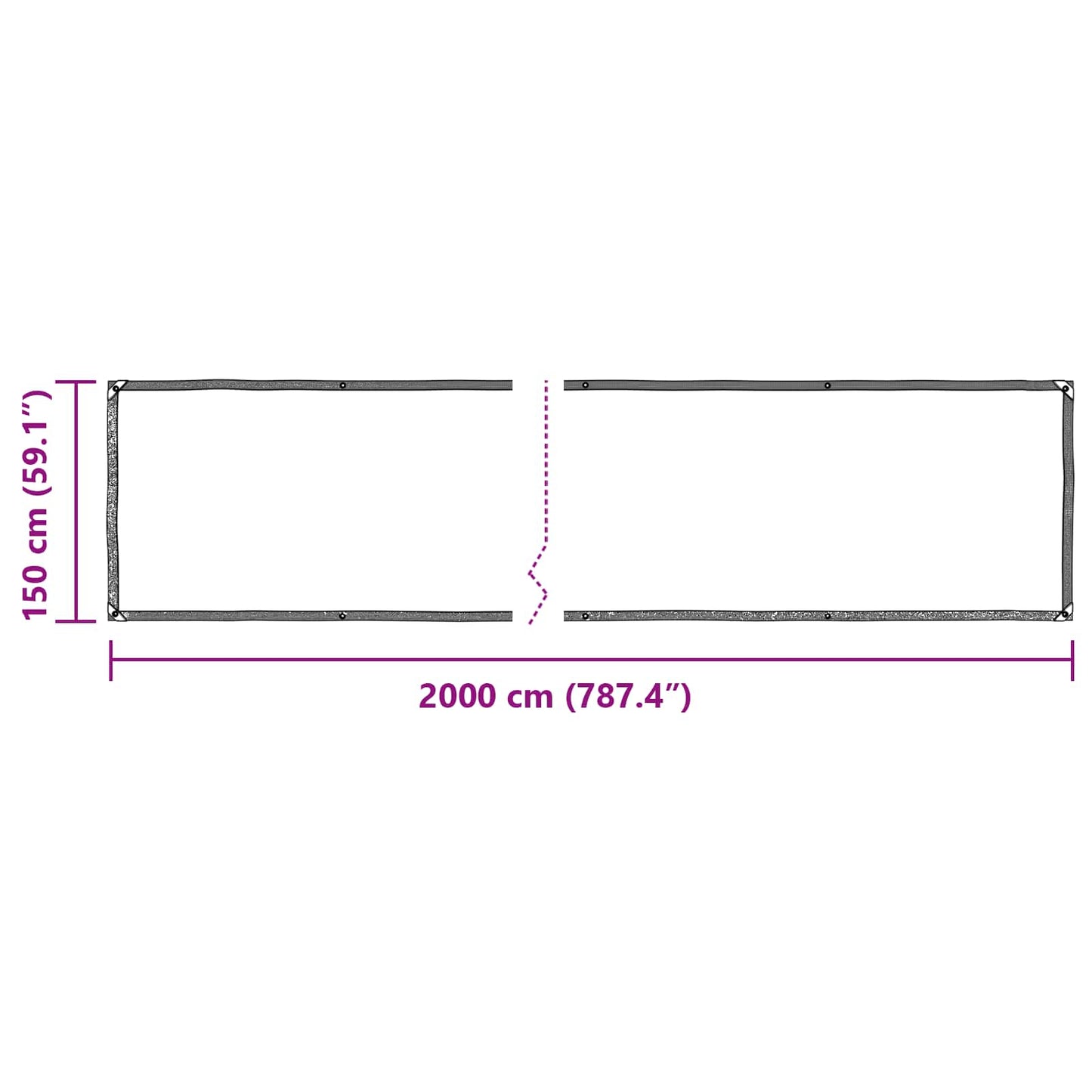 Tarpaulin Transparent 20 x 1.5 m PE