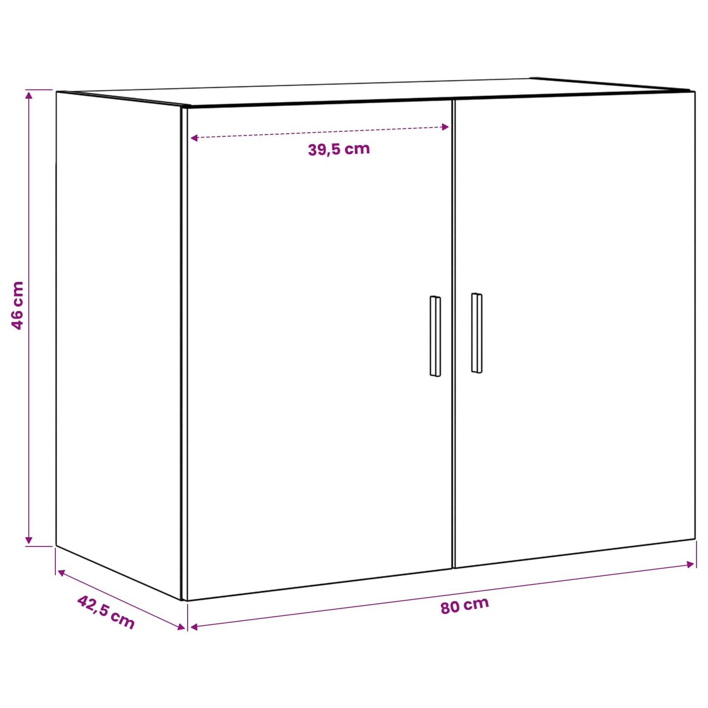 Wall Cabinet Old Wood 80 x 42.5 x 64 cm Engineered Wood