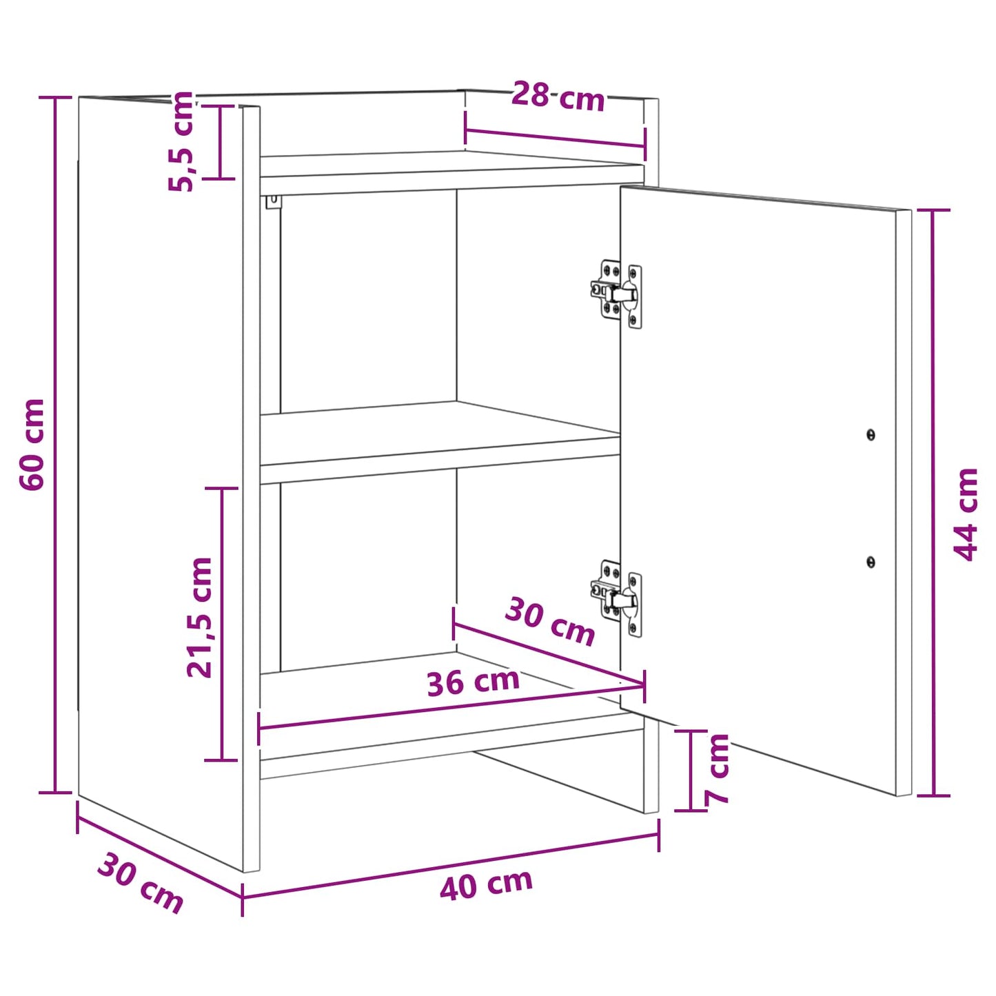 Bedside Tables 2 pcs Old Wood 40 x 30 x 60 cm Engineered Wood